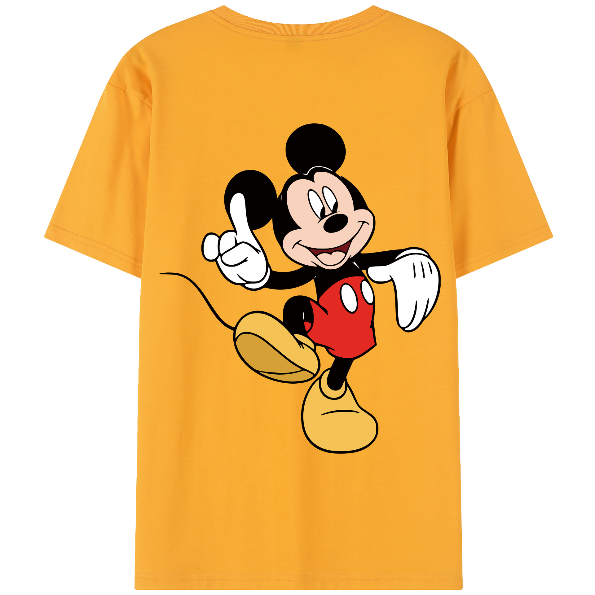 （画像用） ミッキーマウス Mickey Mouse レディース半袖Tシャツ(バックプリント)
