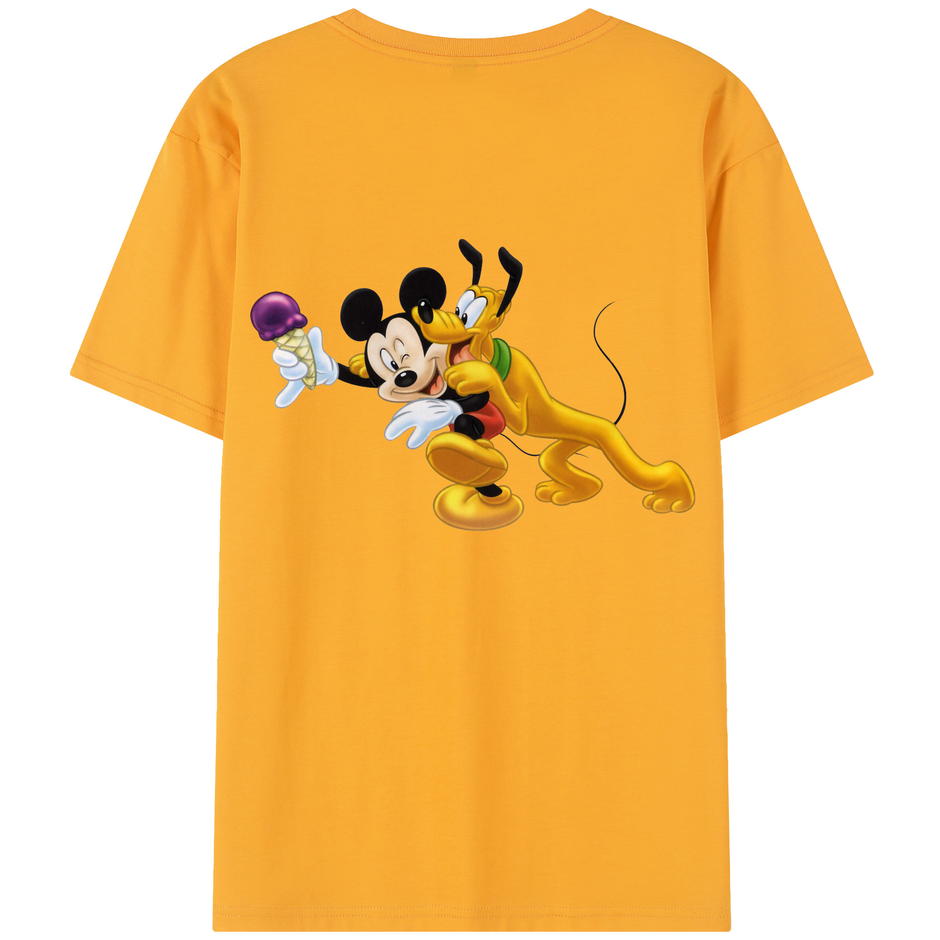 （画像用） ミッキーマウス Mickey Mouse レディース半袖Tシャツ(バックプリント)