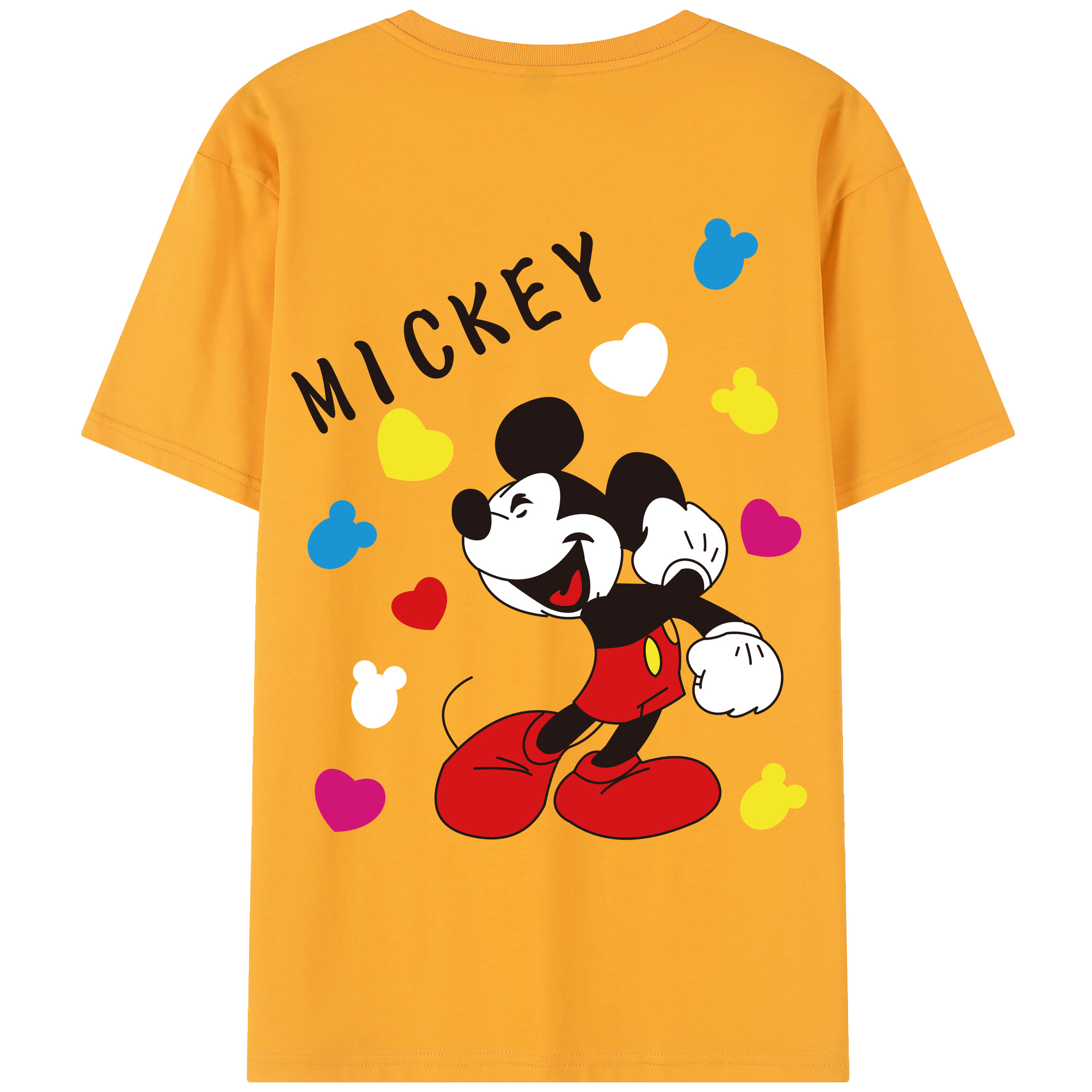 （画像用） ミッキーマウス Mickey Mouse レディース半袖Tシャツ(バックプリント)