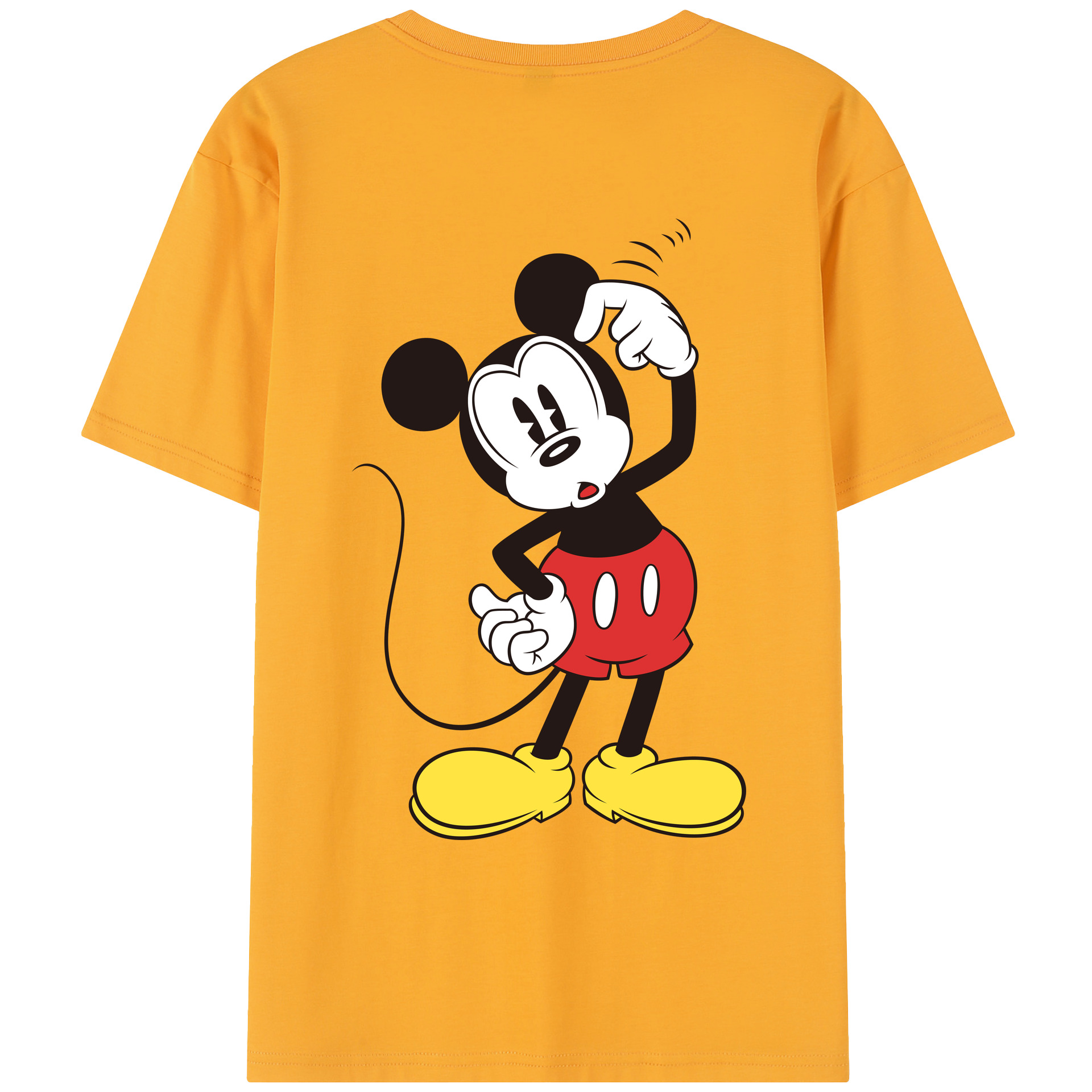 （画像用） ミッキーマウス Mickey Mouse レディース半袖Tシャツ(バックプリント)