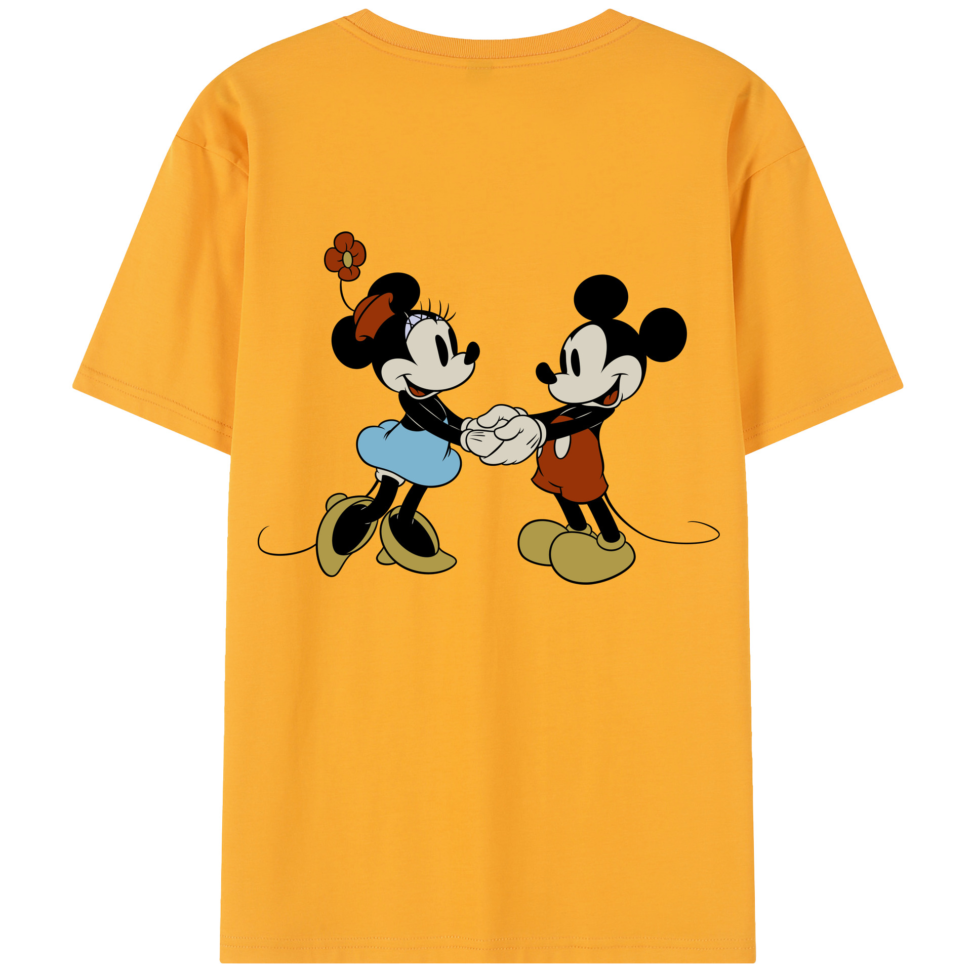 （画像用） ミッキーマウス Mickey Mouse レディース半袖Tシャツ(バックプリント)
