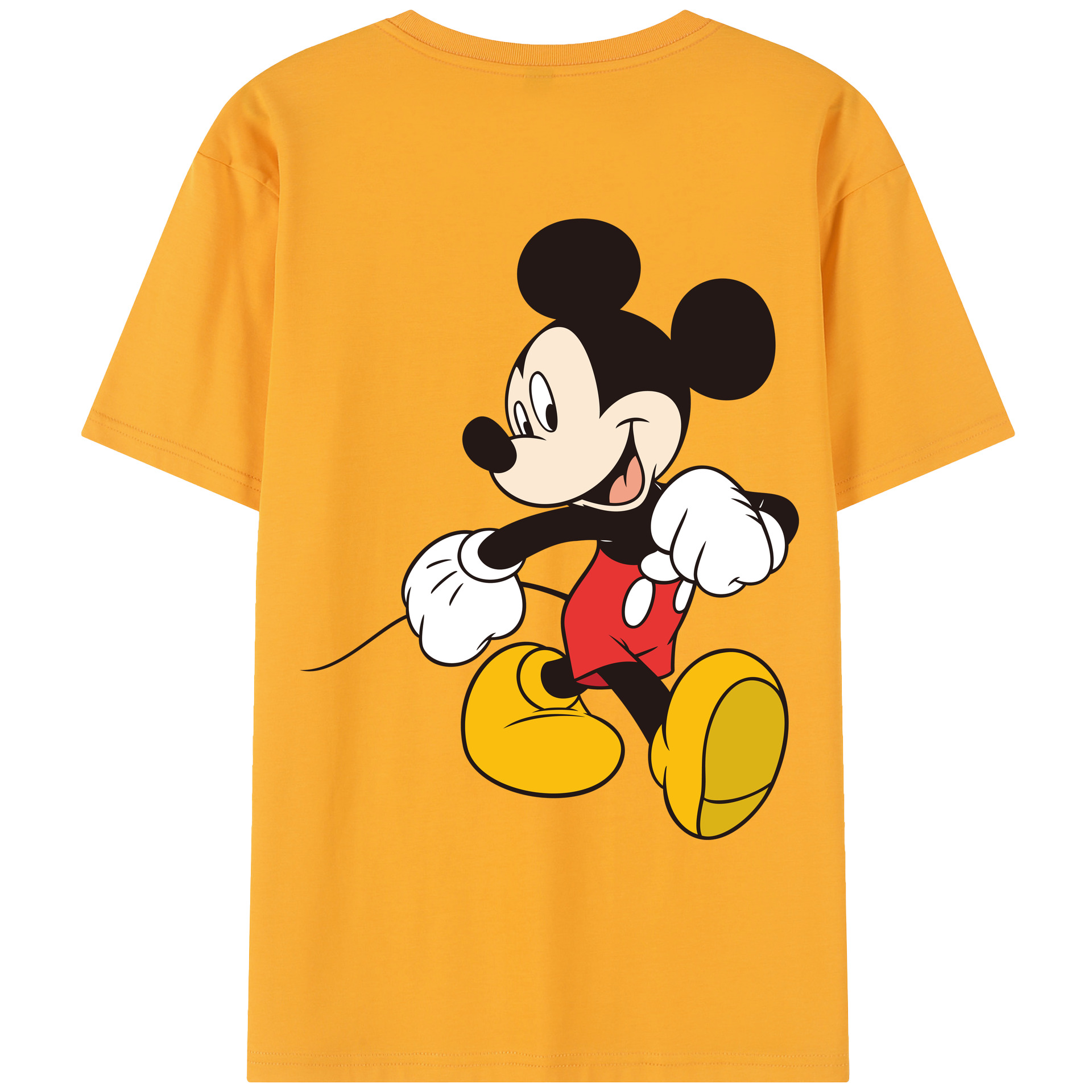 （画像用） ミッキーマウス Mickey Mouse レディース半袖Tシャツ(バックプリント)