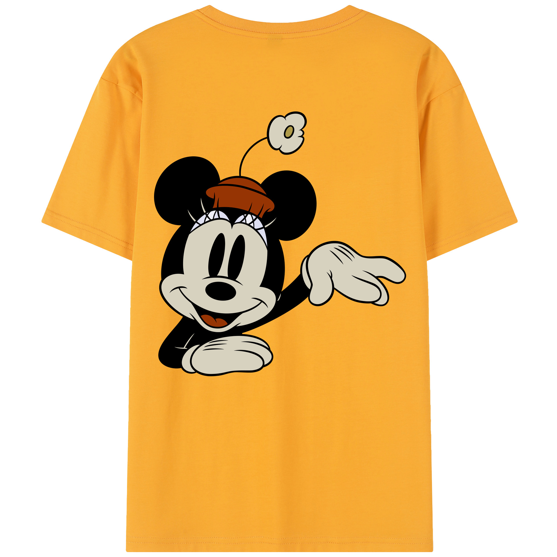 ミッキーマウス Mickey Mouse レディース半袖Tシャツ(バックプリント)