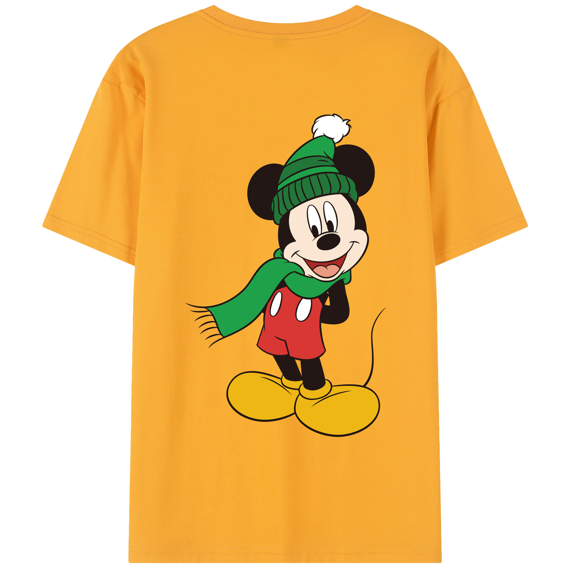 ミッキーマウス Mickey Mouse レディース半袖Tシャツ(バックプリント)