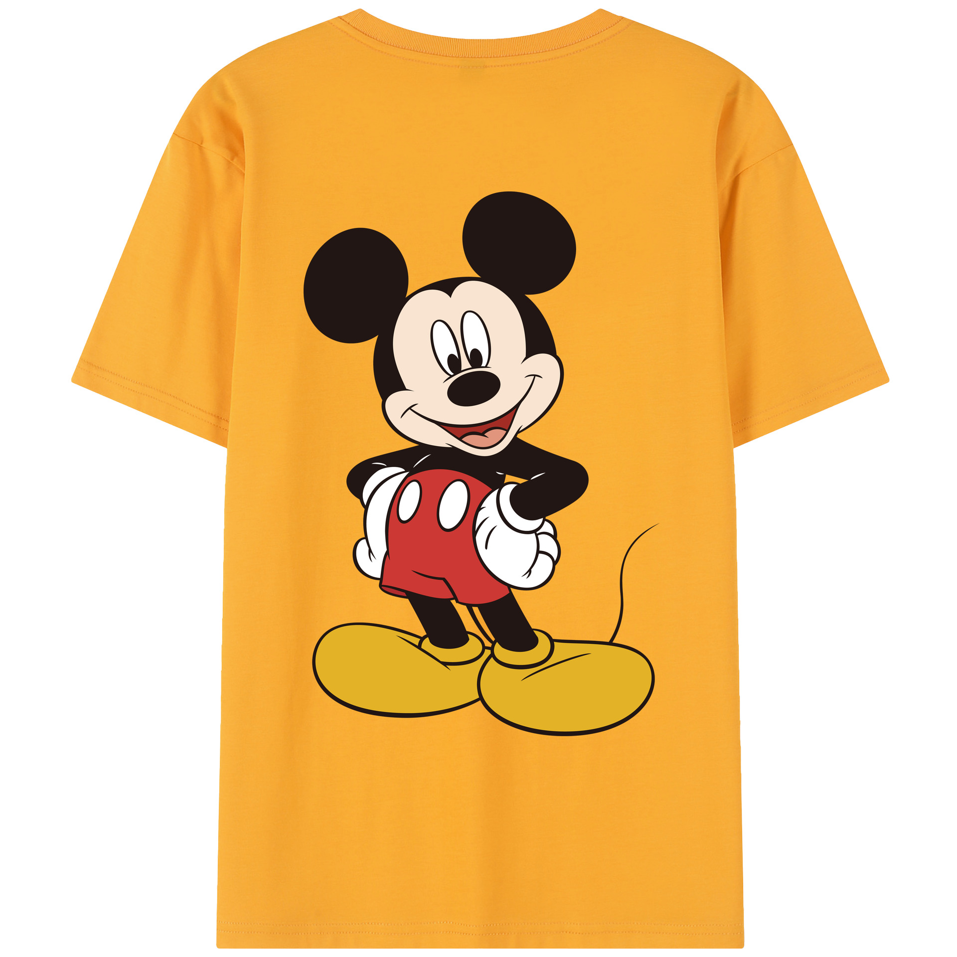 ミッキーマウス Mickey Mouse レディース半袖Tシャツ(バックプリント)