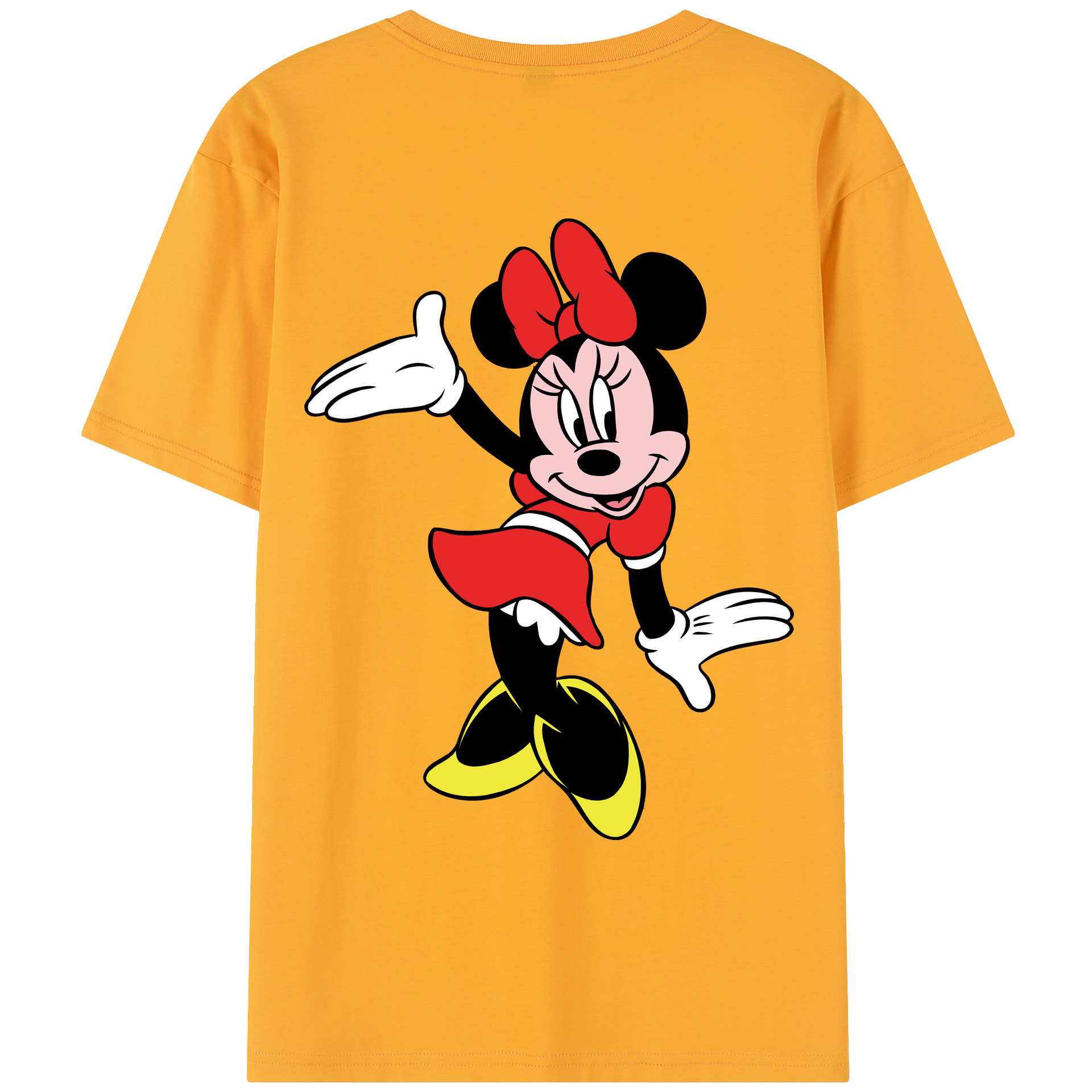 ミッキーマウス Mickey Mouse レディース半袖Tシャツ(バックプリント)