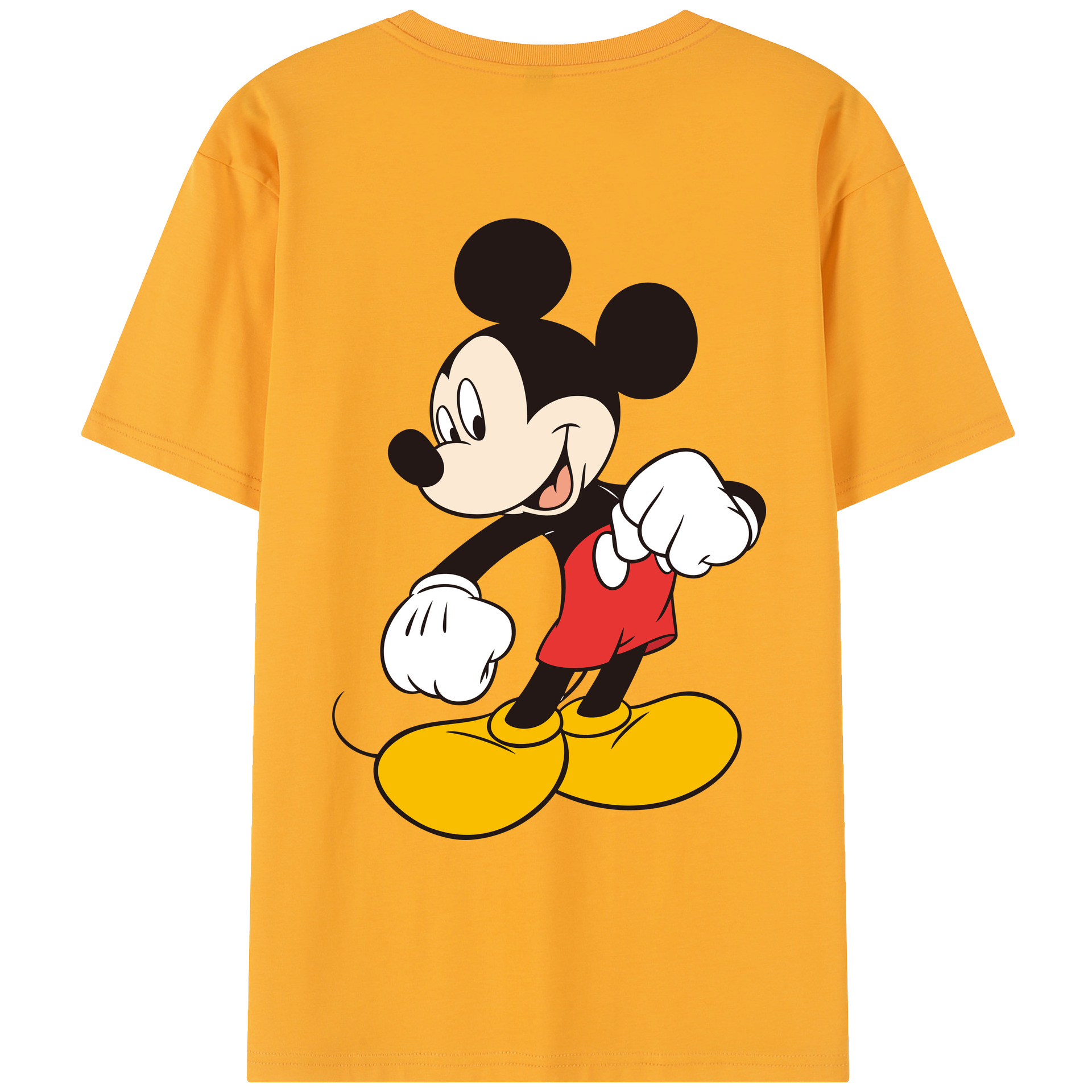 ミッキーマウス Mickey Mouse レディース半袖Tシャツ(バックプリント)