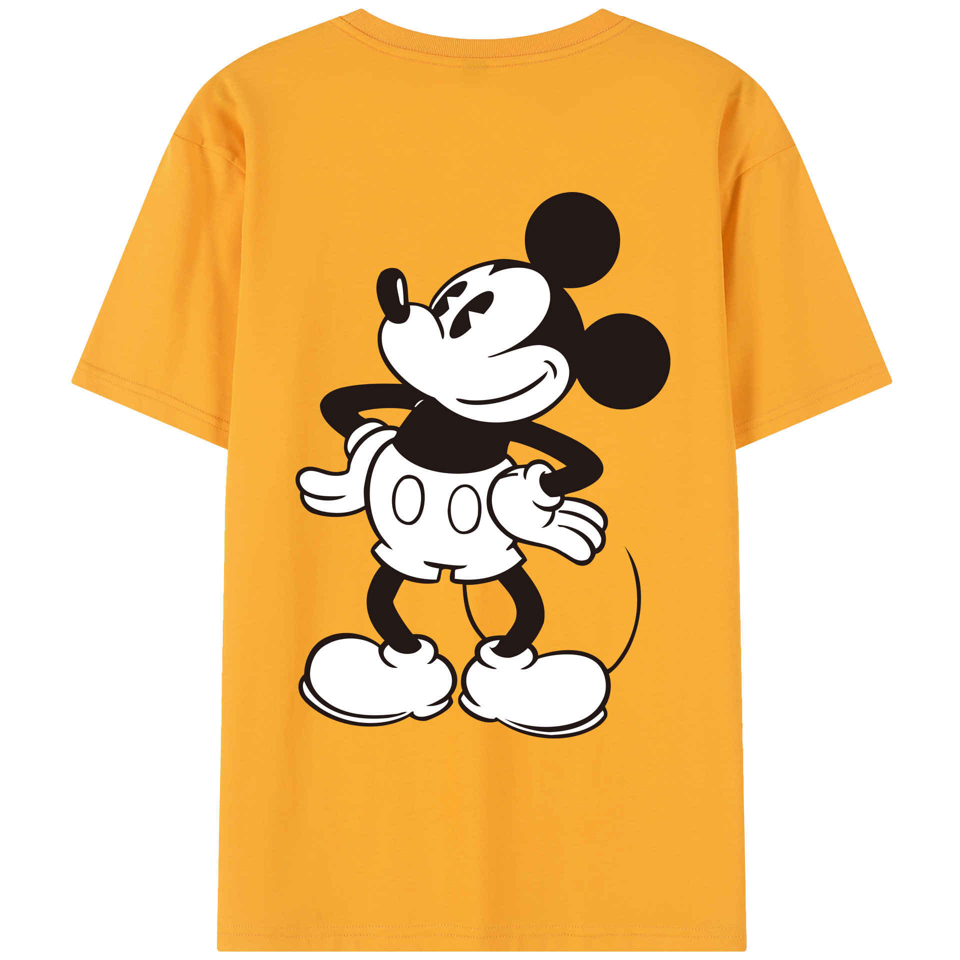 ミッキーマウス Mickey Mouse レディース半袖Tシャツ(バックプリント)