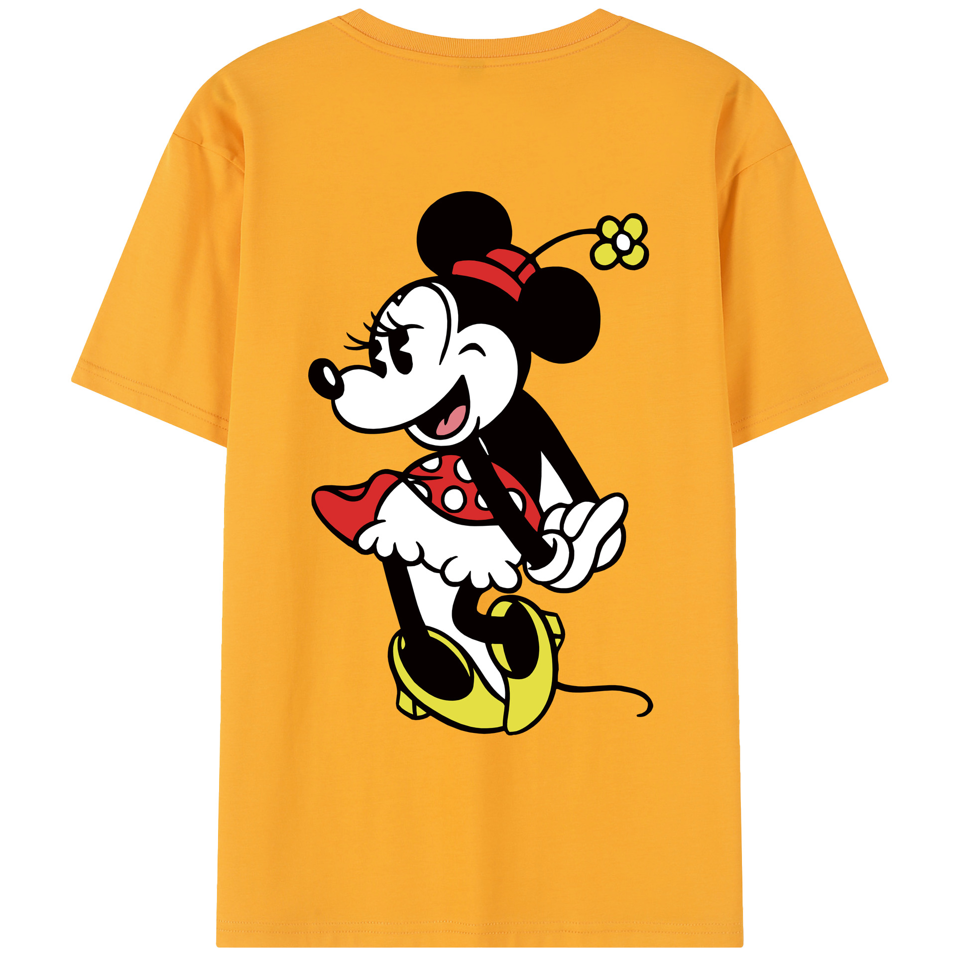 ミッキーマウス Mickey Mouse レディース半袖Tシャツ(バックプリント)