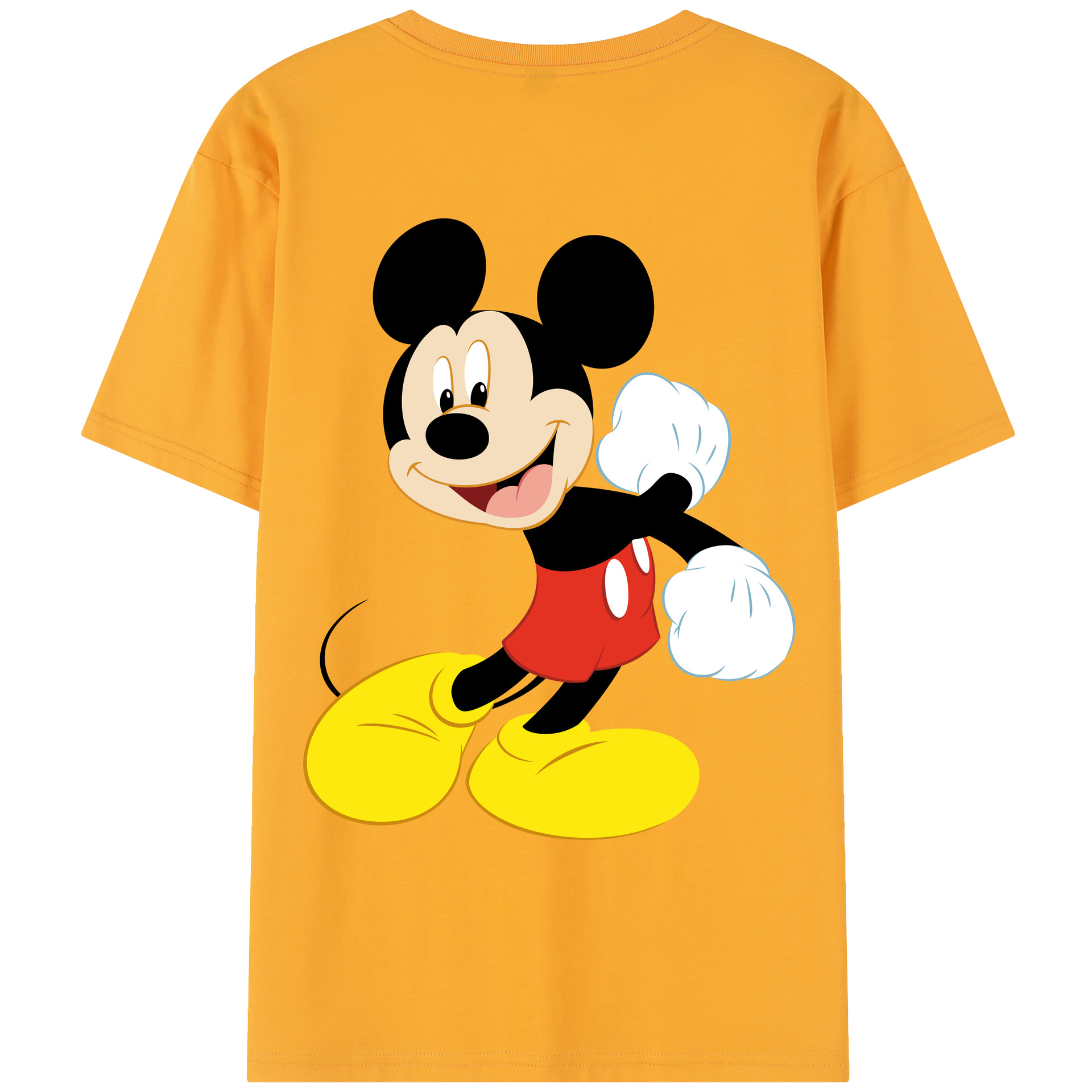 ミッキーマウス Mickey Mouse レディース半袖Tシャツ(バックプリント)