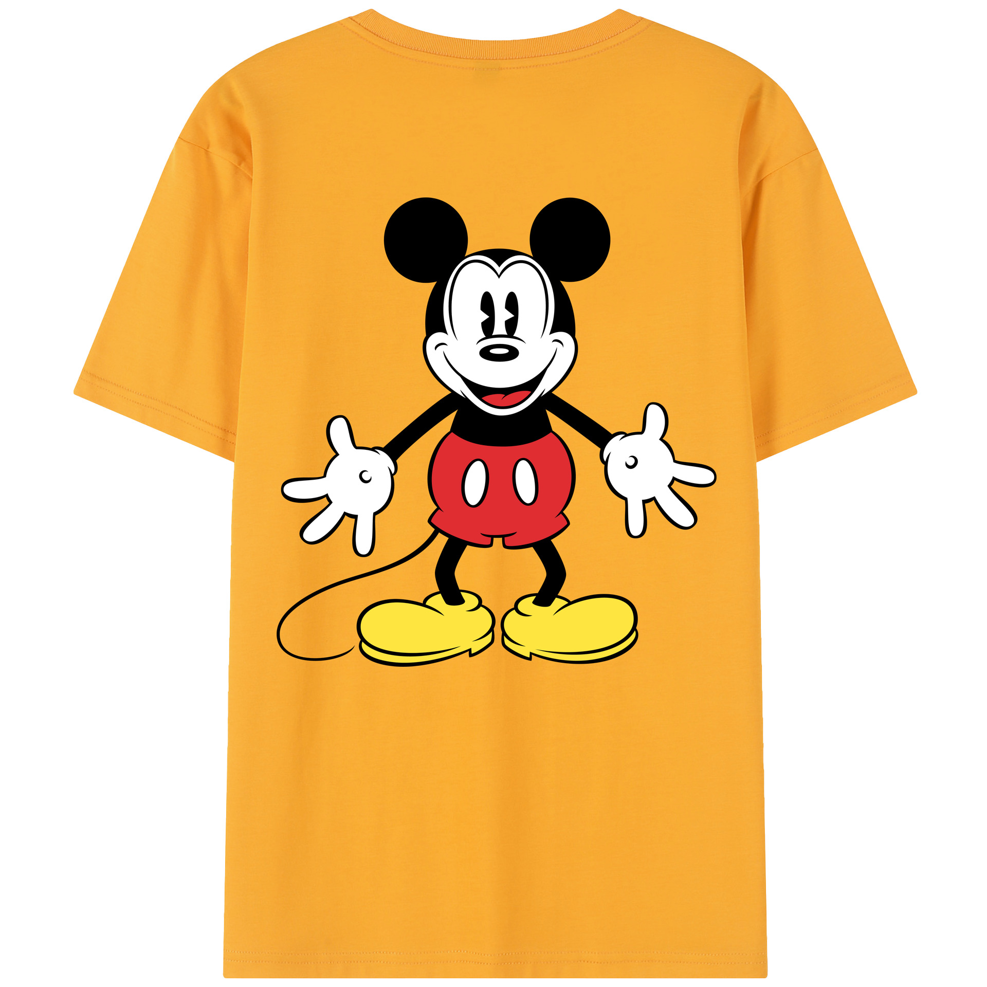 ミッキーマウス Mickey Mouse レディース半袖Tシャツ(バックプリント)