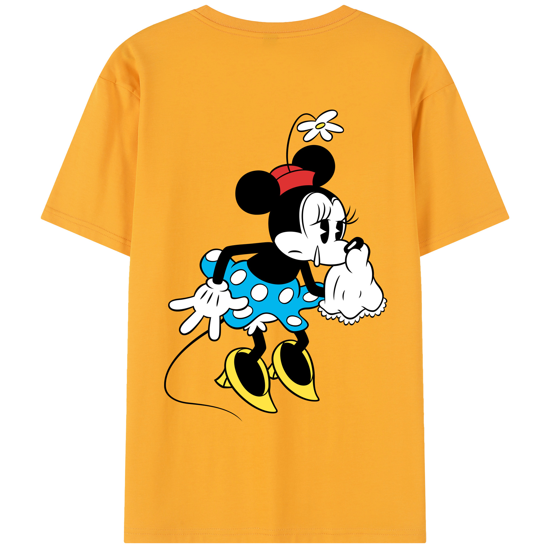 ミッキーマウス Mickey Mouse レディース半袖Tシャツ(バックプリント)