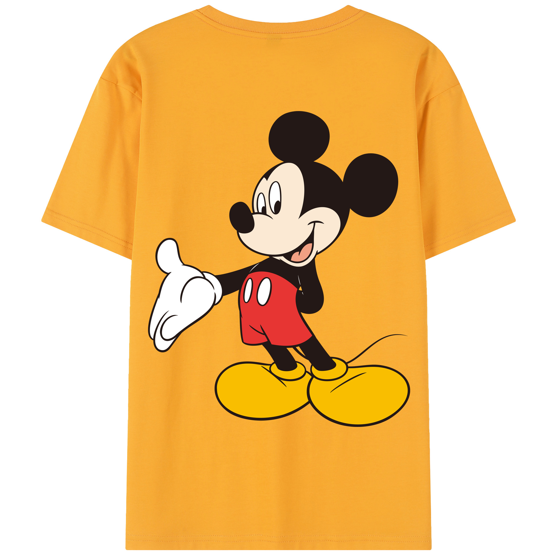 （画像用） ミッキーマウス Mickey Mouse レディース半袖Tシャツ(バックプリント)