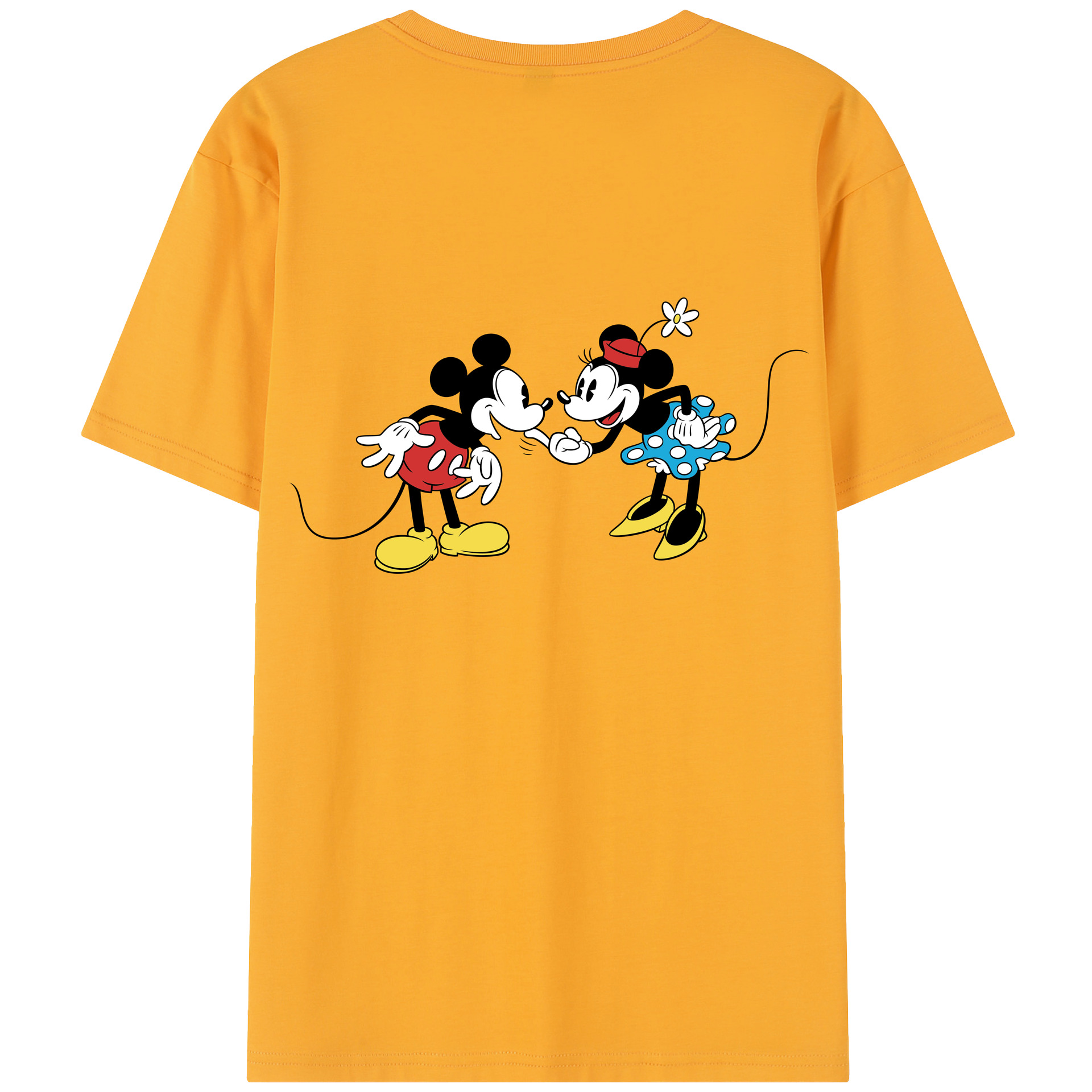 （画像用） ミッキーマウス Mickey Mouse レディース半袖Tシャツ(バックプリント)