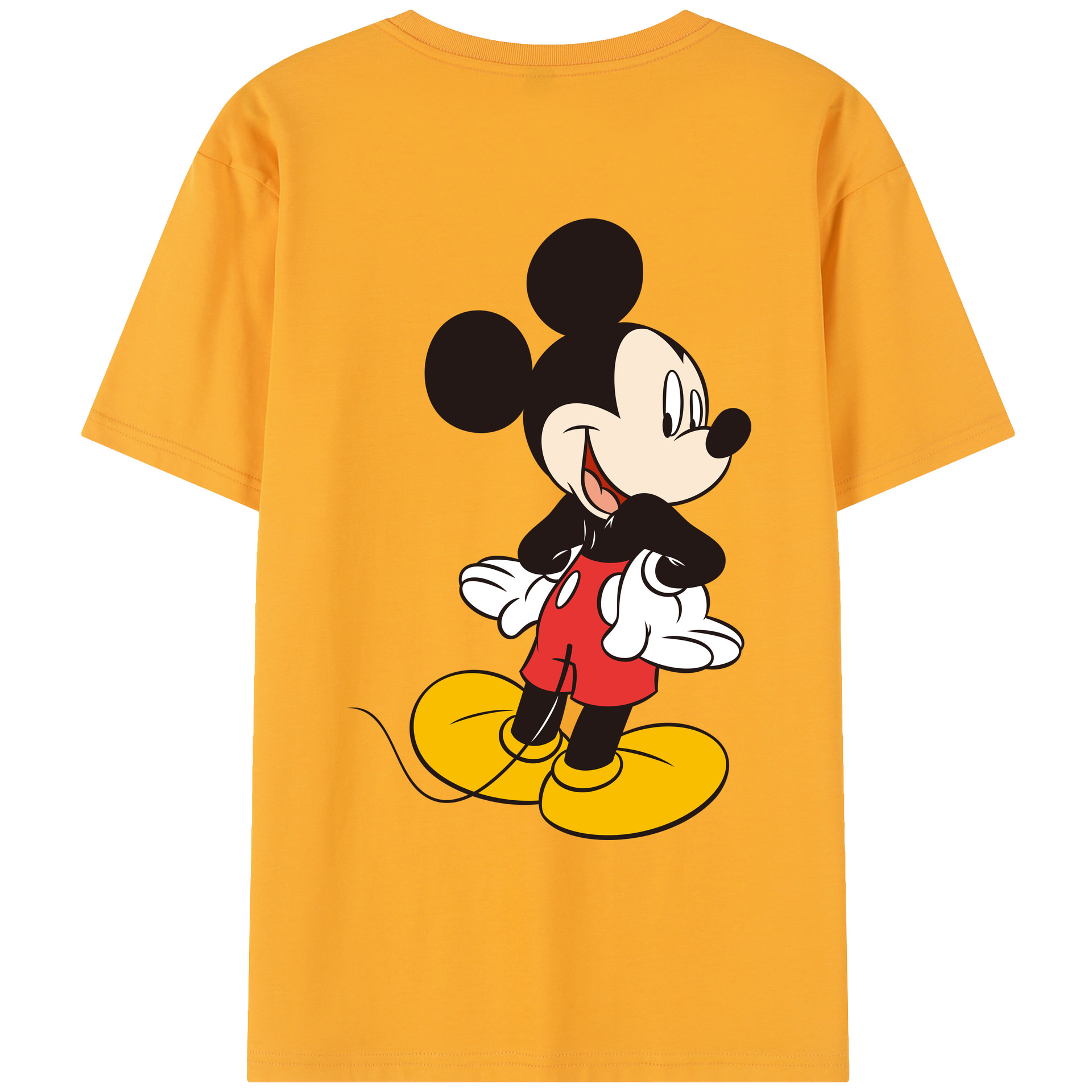 （画像用） ミッキーマウス Mickey Mouse レディース半袖Tシャツ(バックプリント)