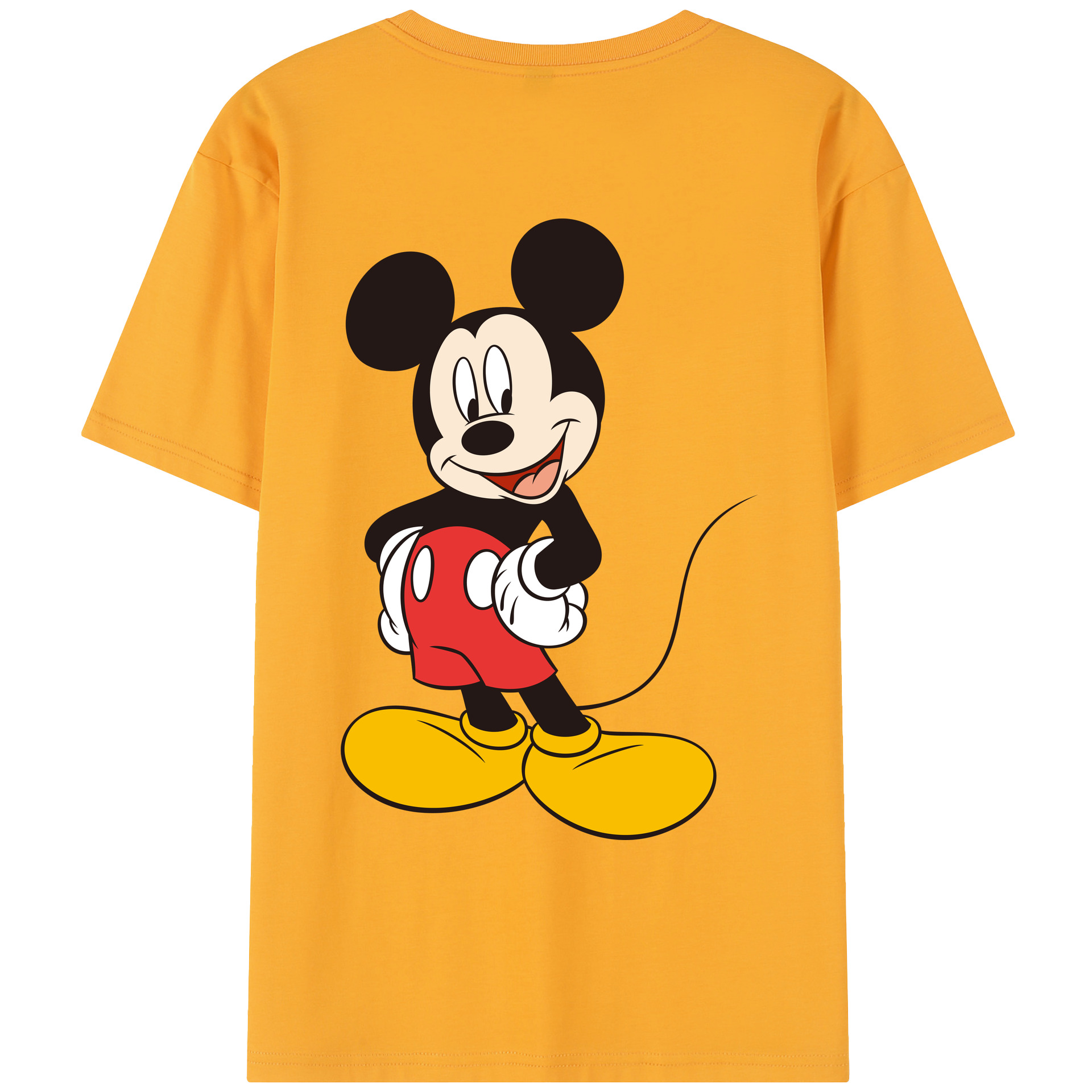 （画像用） ミッキーマウス Mickey Mouse レディース半袖Tシャツ(バックプリント)