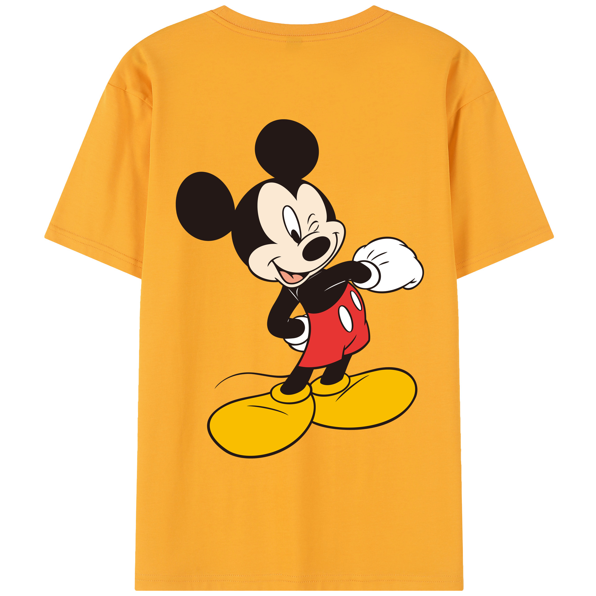 （画像用） ミッキーマウス Mickey Mouse レディース半袖Tシャツ(バックプリント)