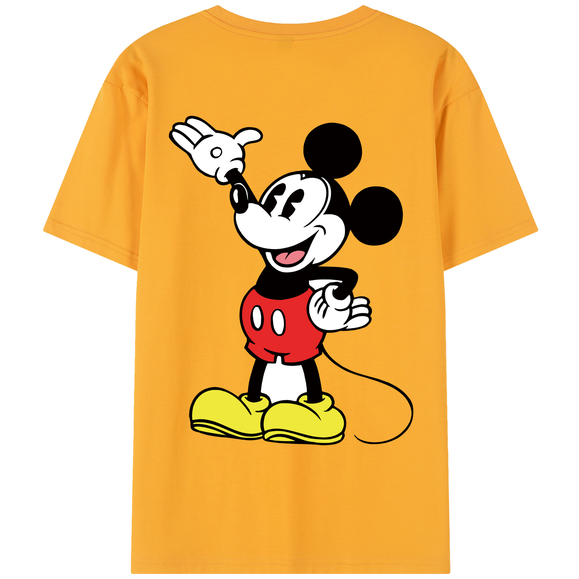 （画像用） ミッキーマウス Mickey Mouse レディース半袖Tシャツ(バックプリント)