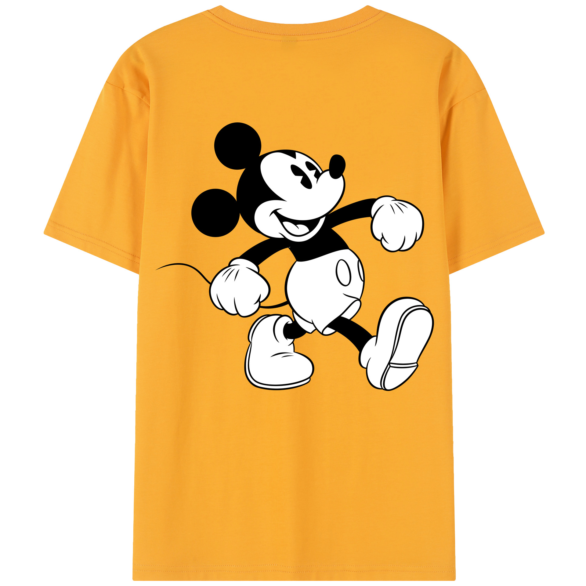 （画像用） ミッキーマウス Mickey Mouse レディース半袖Tシャツ(バックプリント)