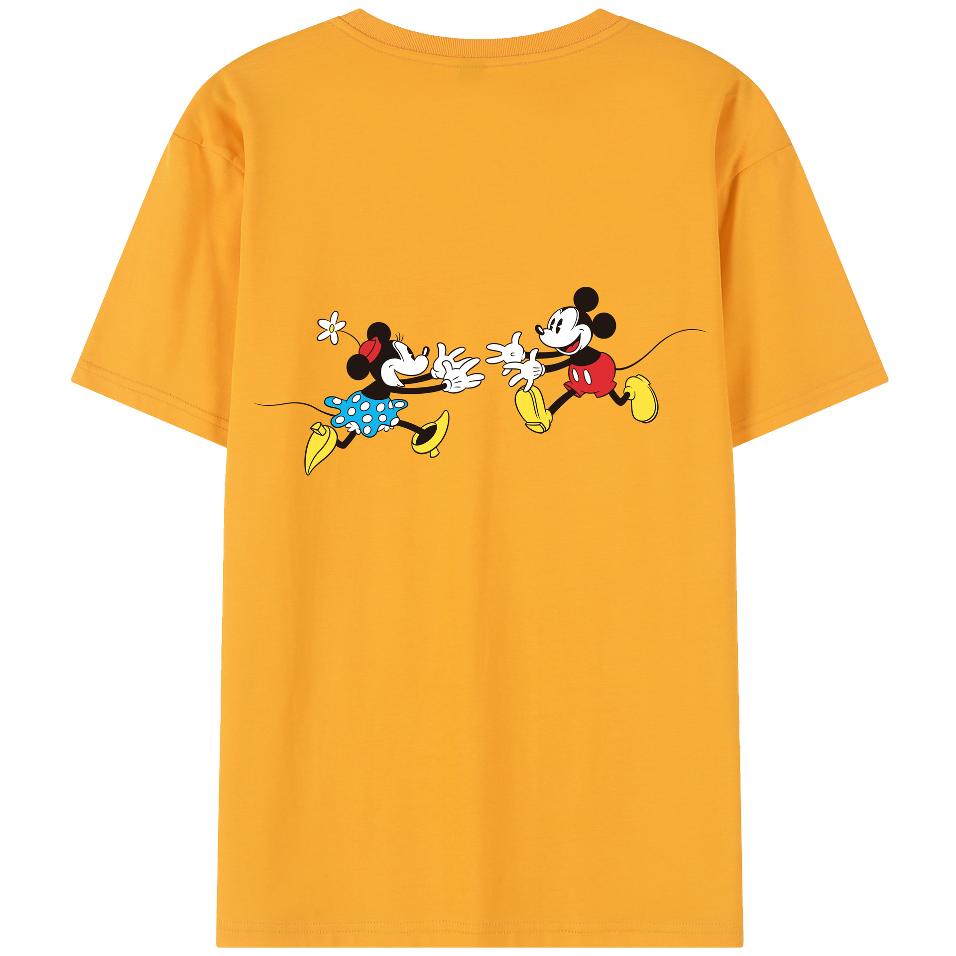 （画像用） ミッキーマウス Mickey Mouse レディース半袖Tシャツ(バックプリント)