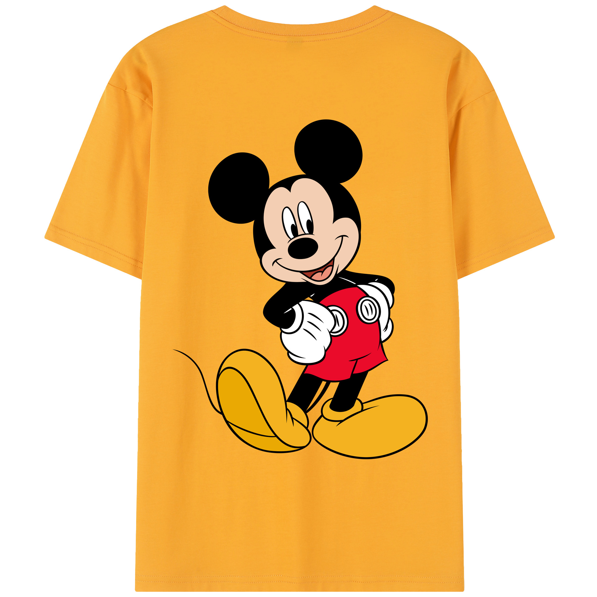 （画像用） ミッキーマウス Mickey Mouse レディース半袖Tシャツ(バックプリント)