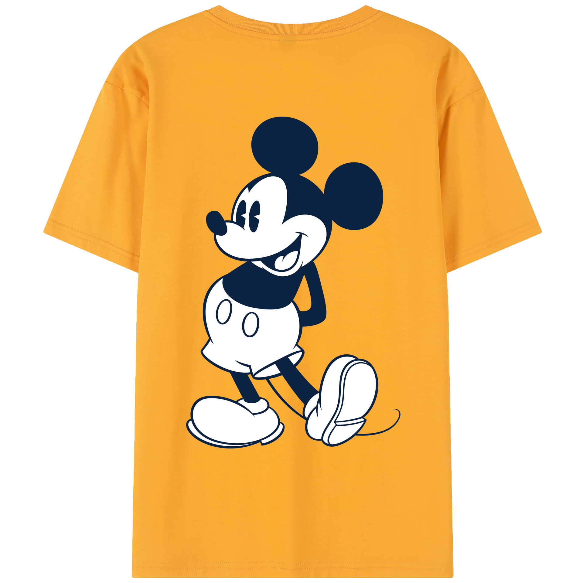 （画像用） ミッキーマウス Mickey Mouse レディース半袖Tシャツ(バックプリント)