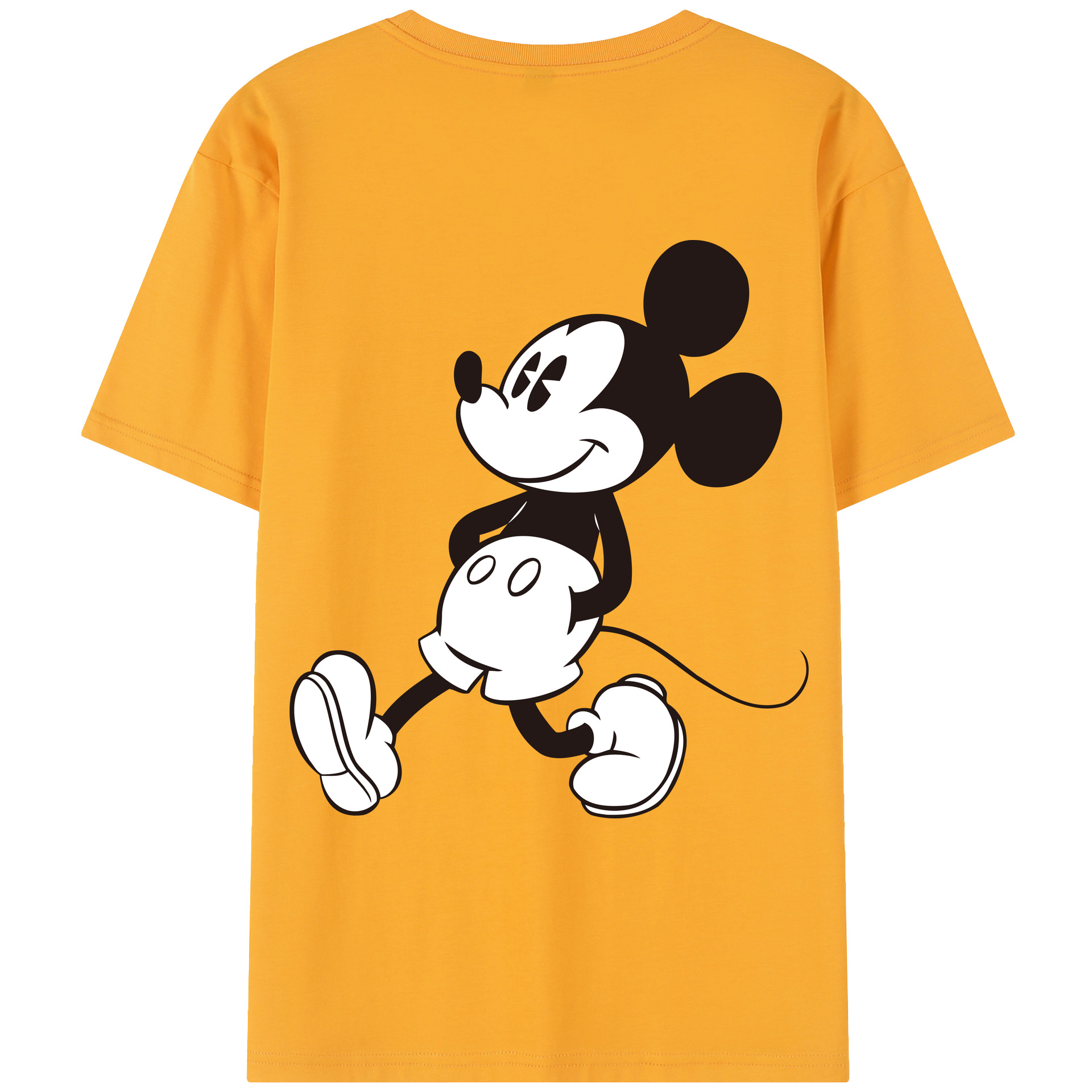 （画像用） ミッキーマウス Mickey Mouse レディース半袖Tシャツ(バックプリント)