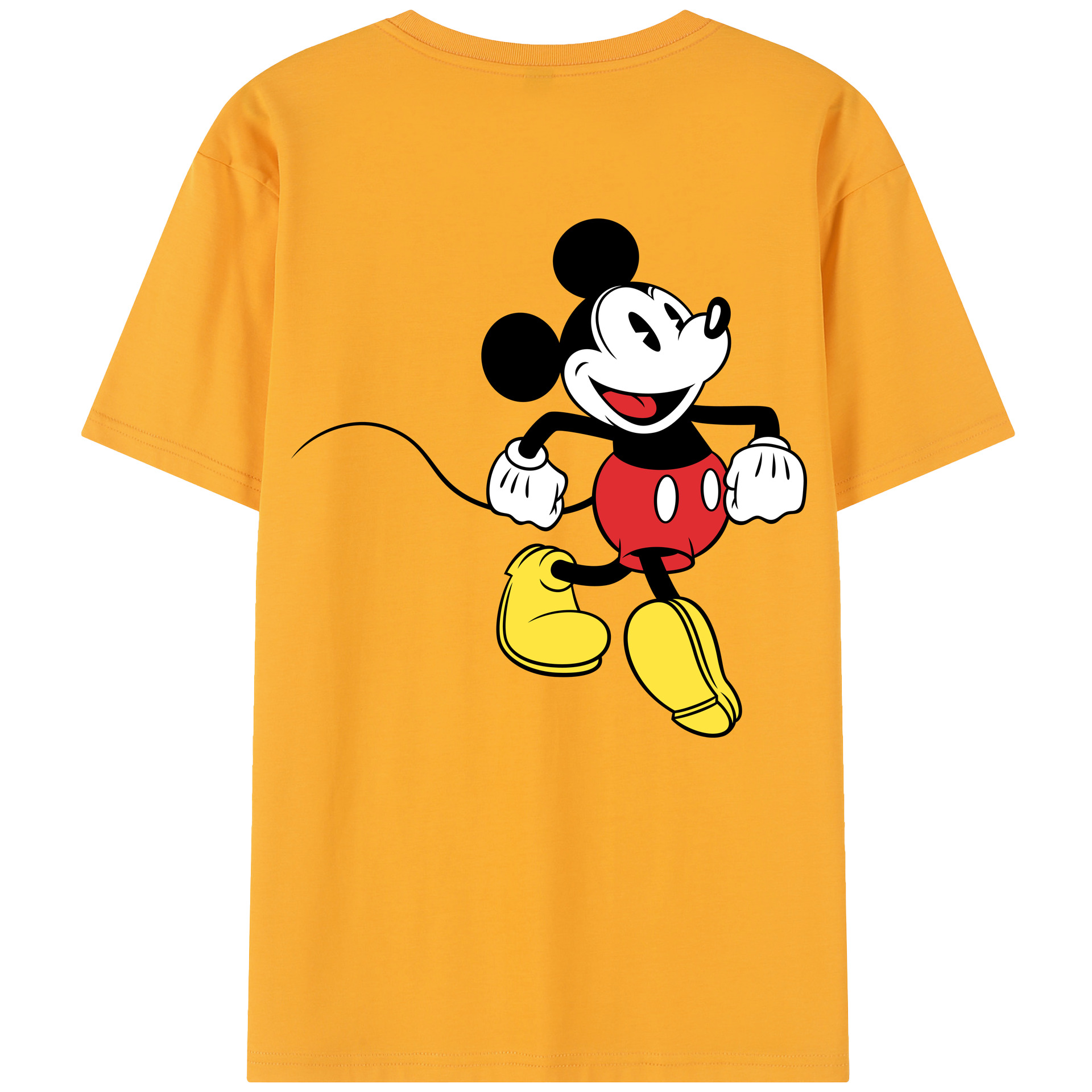 （画像用） ミッキーマウス Mickey Mouse レディース半袖Tシャツ(バックプリント)
