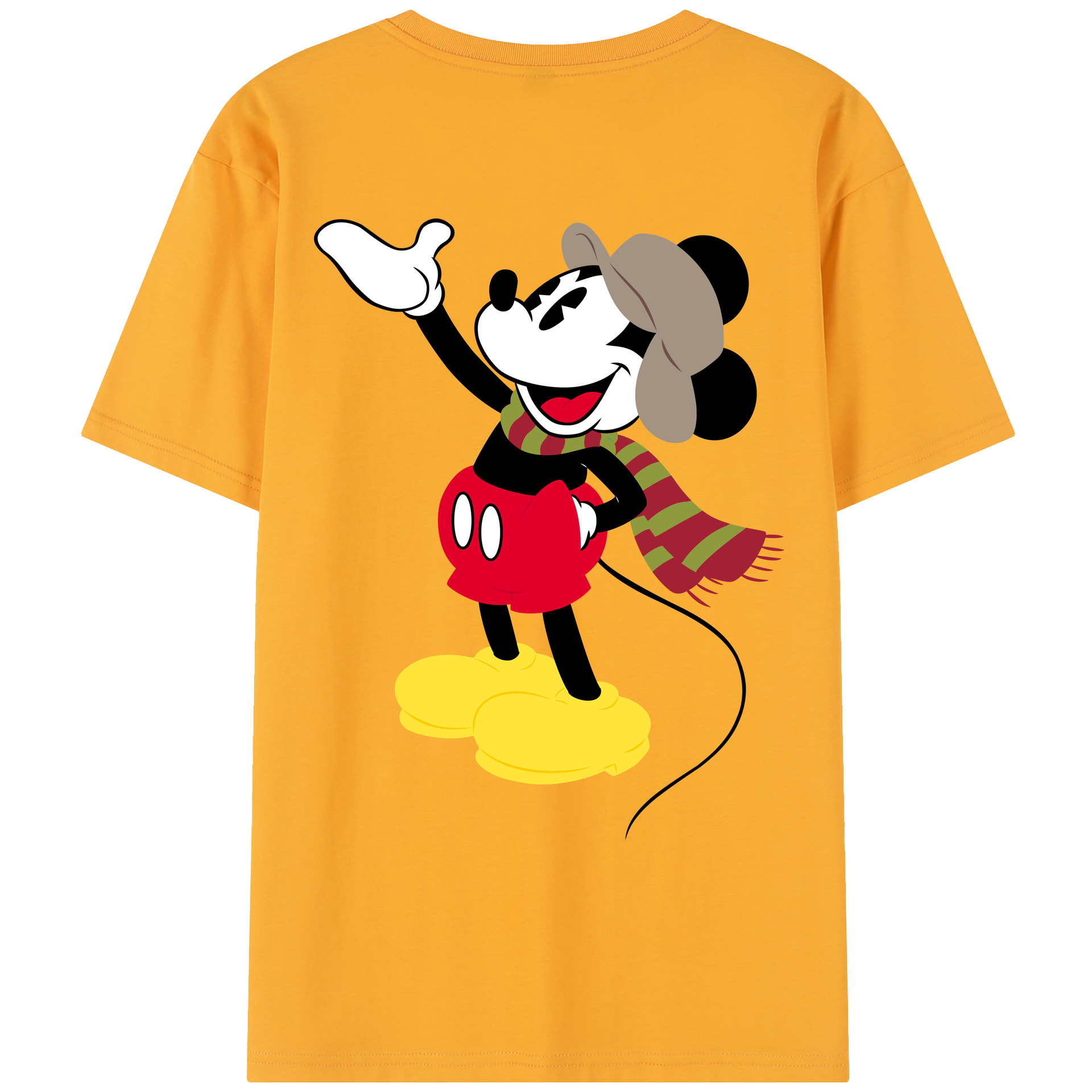 （画像用） ミッキーマウス Mickey Mouse レディース半袖Tシャツ(バックプリント)