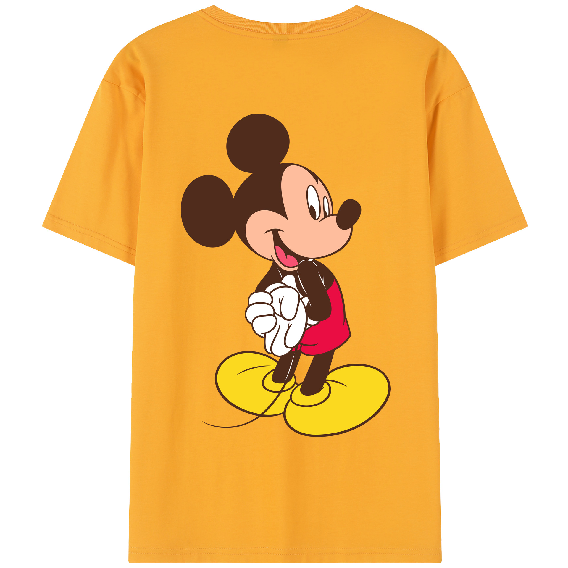 （画像用） ミッキーマウス Mickey Mouse レディース半袖Tシャツ(バックプリント)