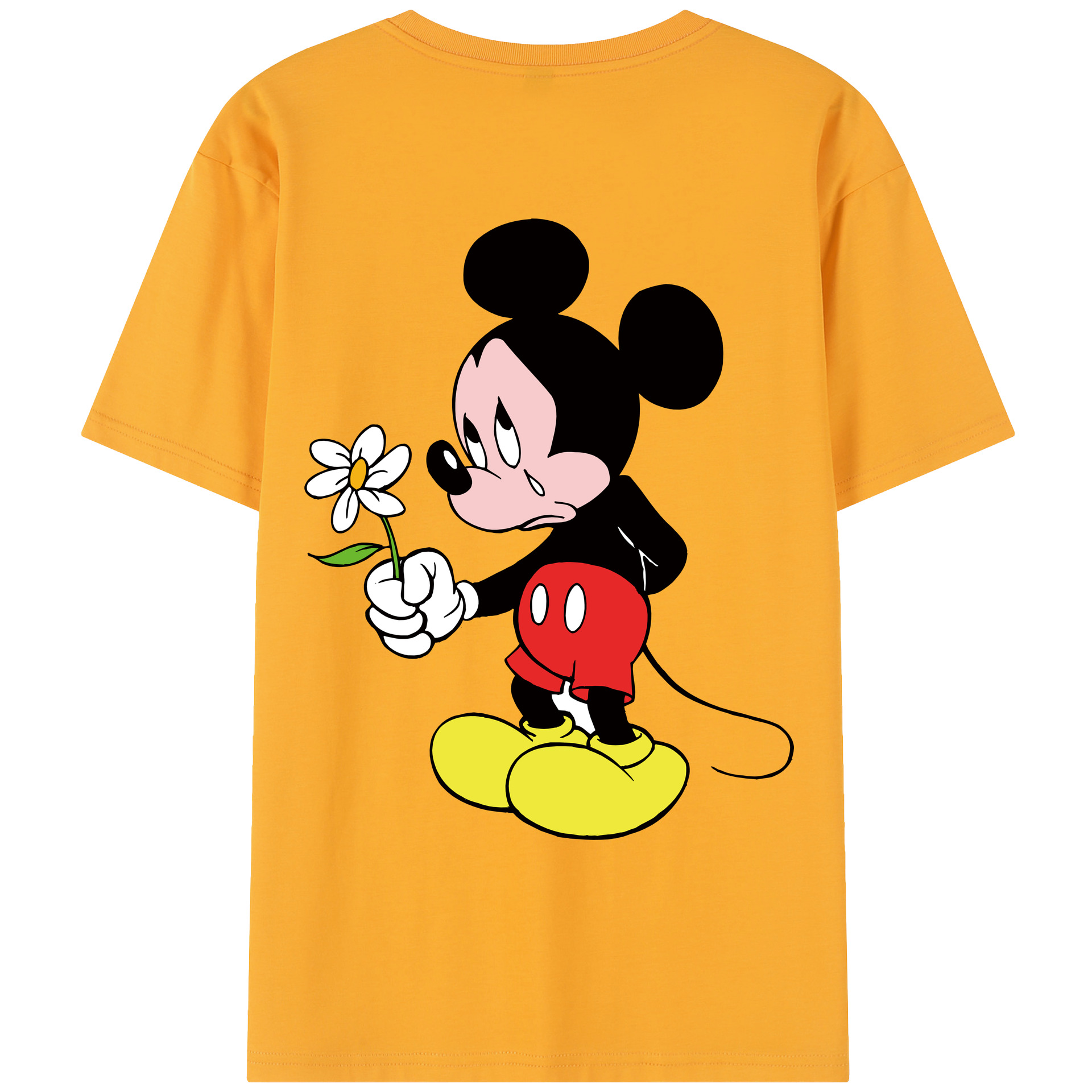 （画像用） ミッキーマウス Mickey Mouse レディース半袖Tシャツ(バックプリント)