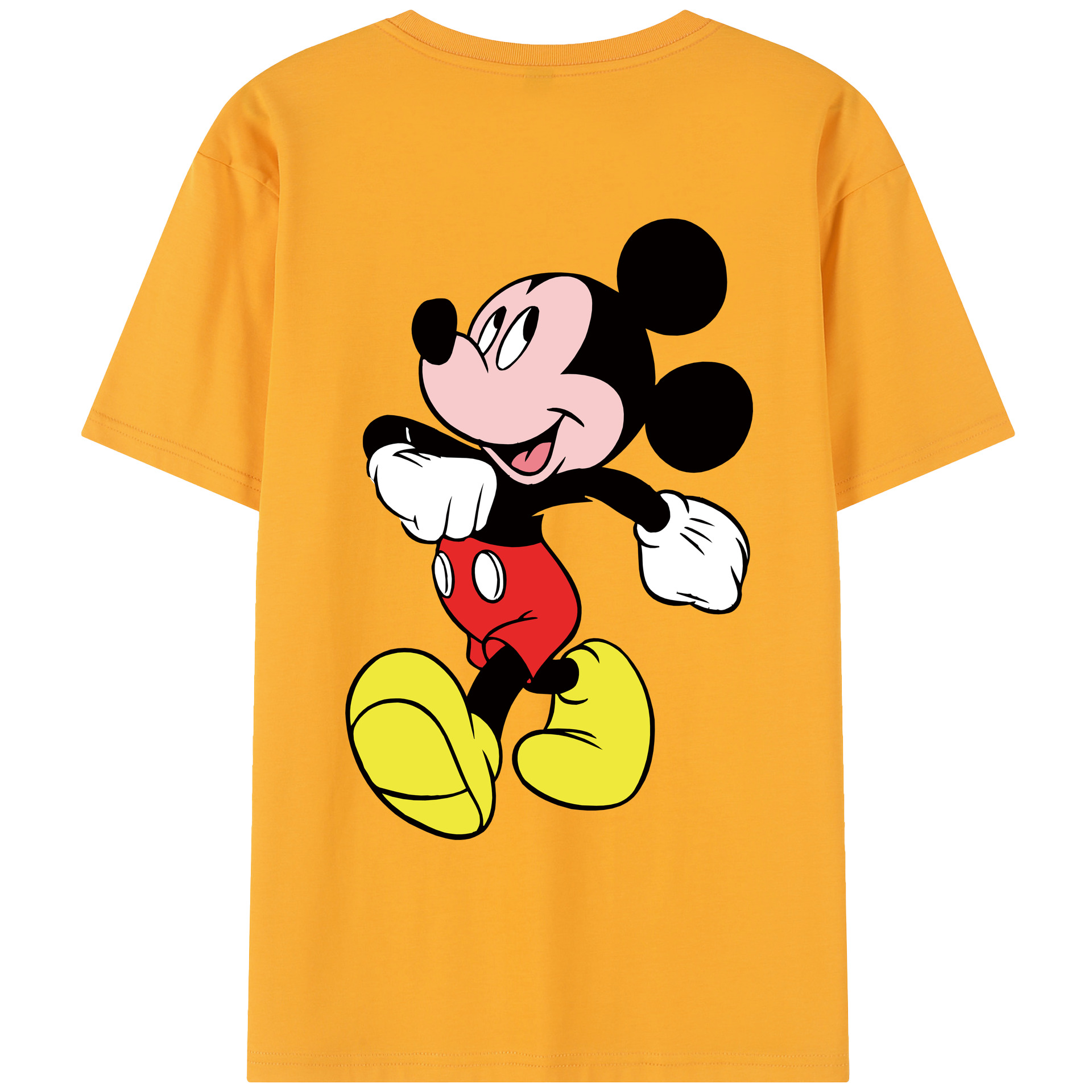 （画像用） ミッキーマウス Mickey Mouse レディース半袖Tシャツ(バックプリント)