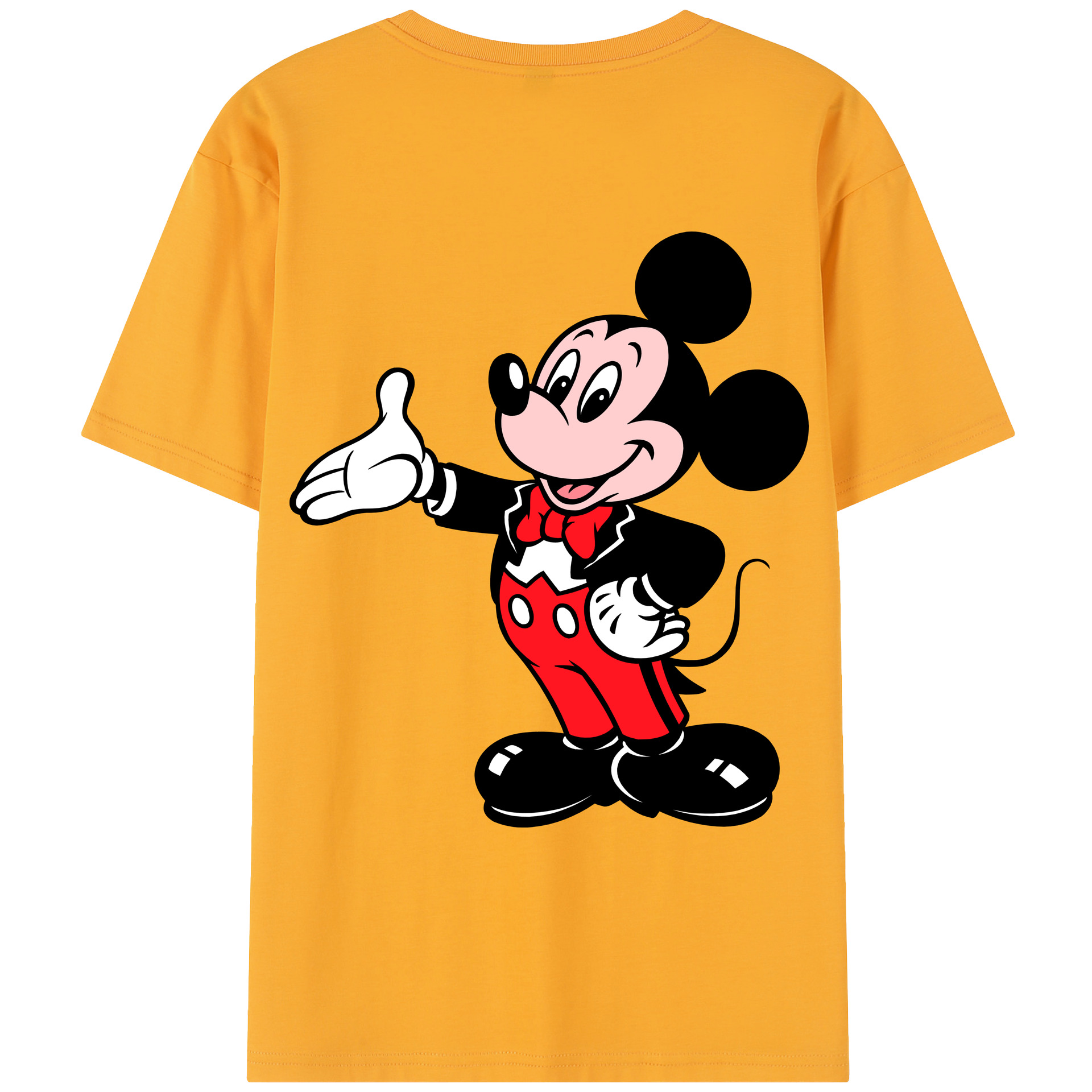 （画像用） ミッキーマウス Mickey Mouse レディース半袖Tシャツ(バックプリント)