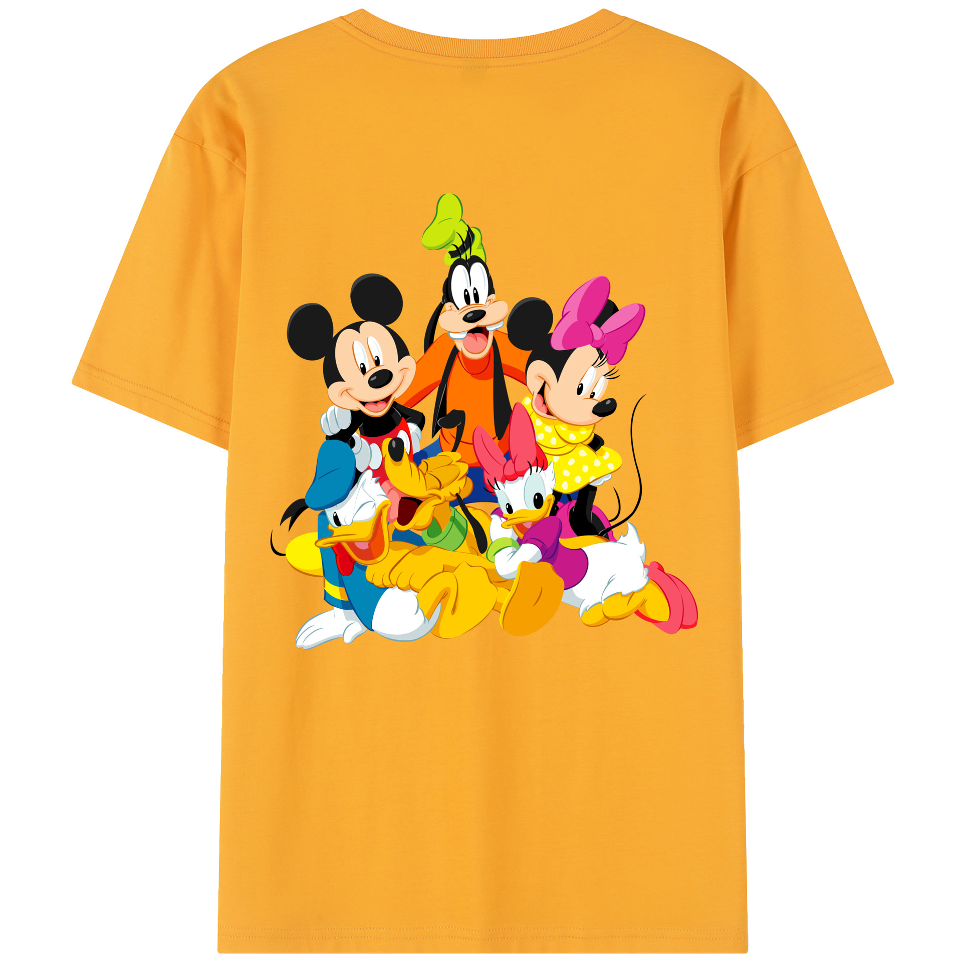 （画像用） ミッキーマウス Mickey Mouse レディース半袖Tシャツ(バックプリント)
