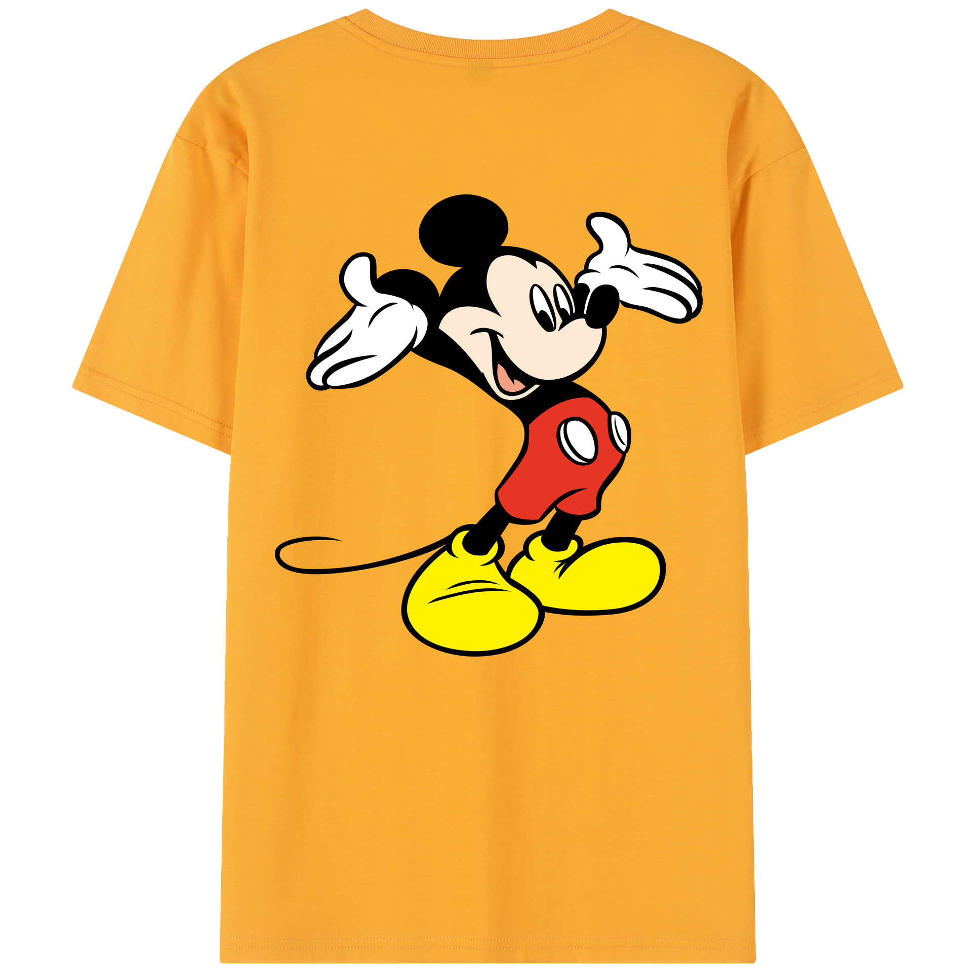 （画像用） ミッキーマウス Mickey Mouse レディース半袖Tシャツ(バックプリント)