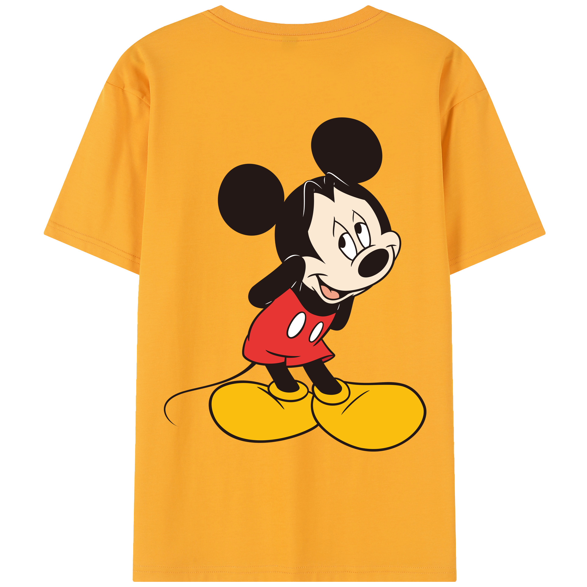 （画像用） ミッキーマウス Mickey Mouse レディース半袖Tシャツ(バックプリント)