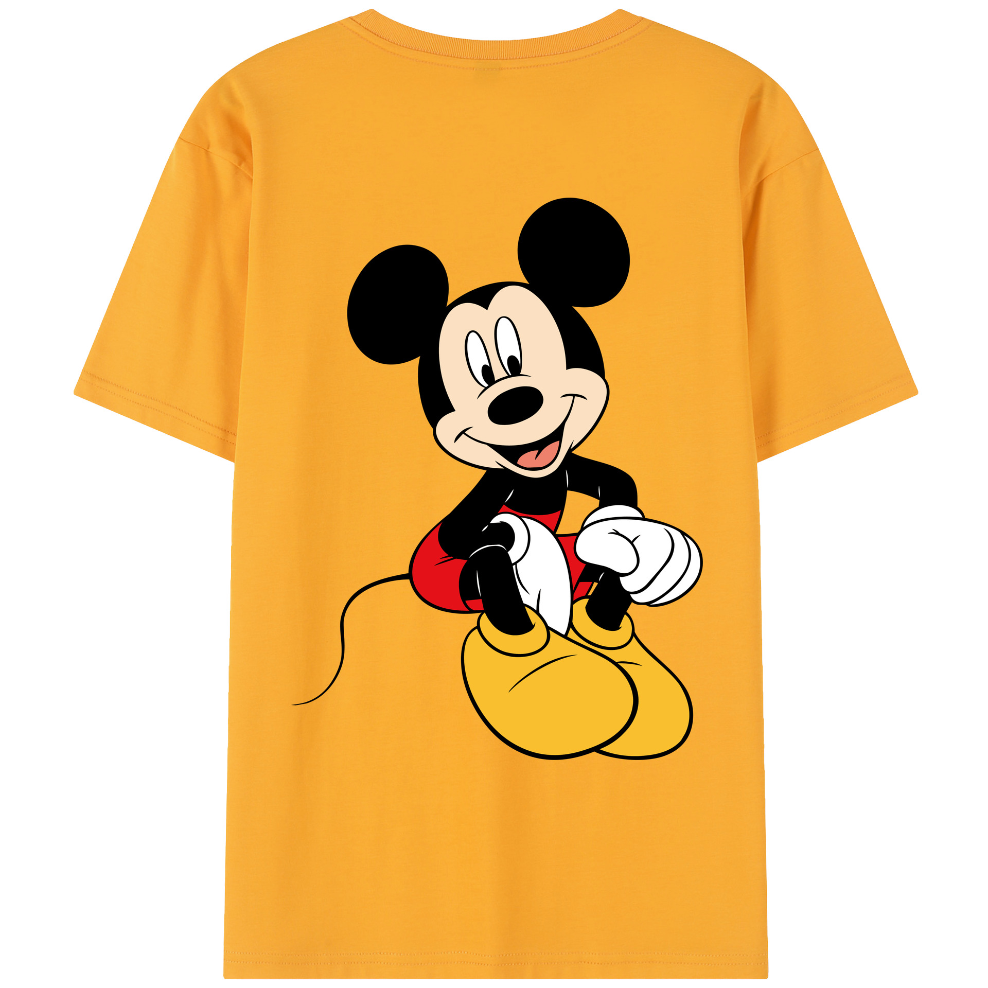 （画像用） ミッキーマウス Mickey Mouse レディース半袖Tシャツ(バックプリント)