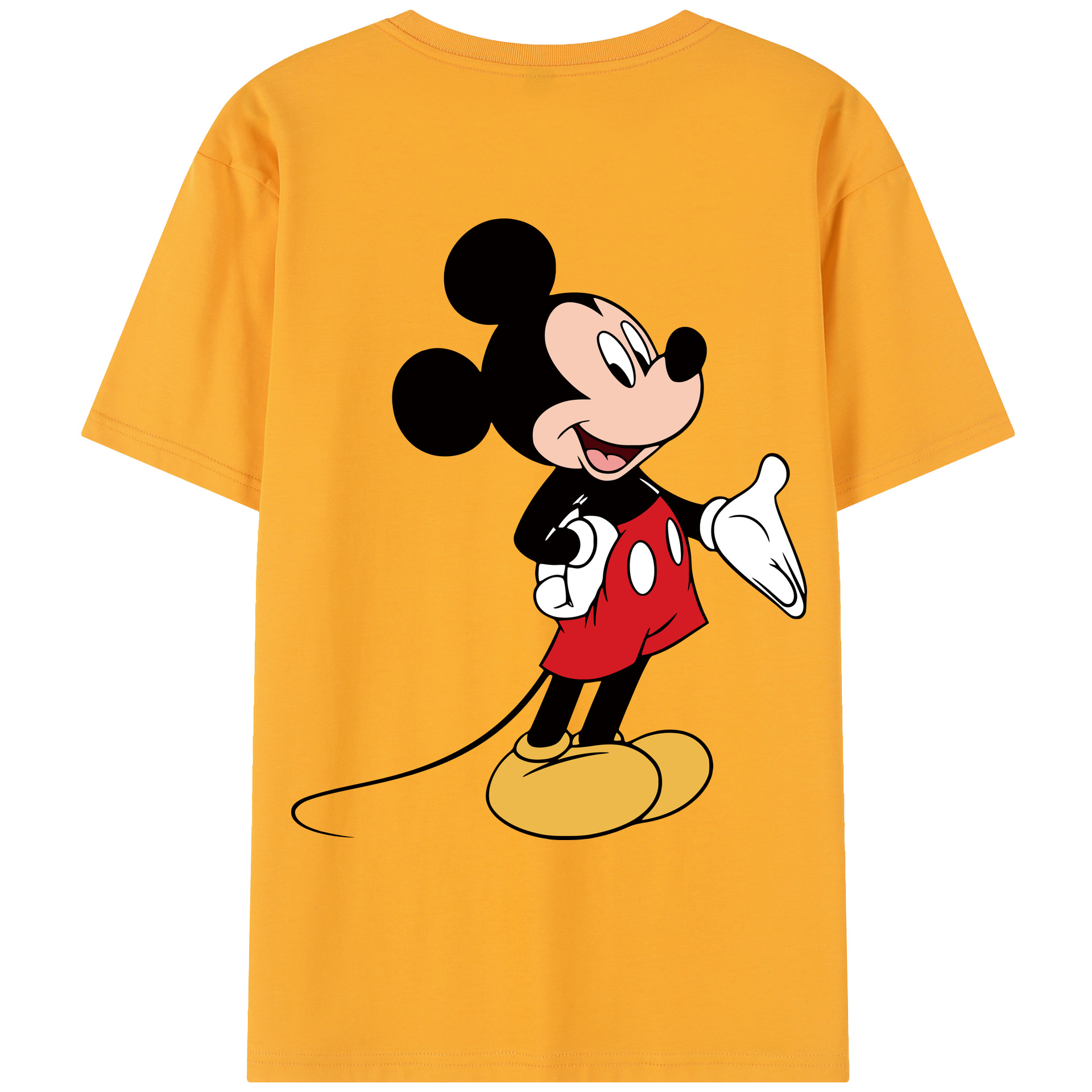 （画像用） ミッキーマウス Mickey Mouse レディース半袖Tシャツ(バックプリント)
