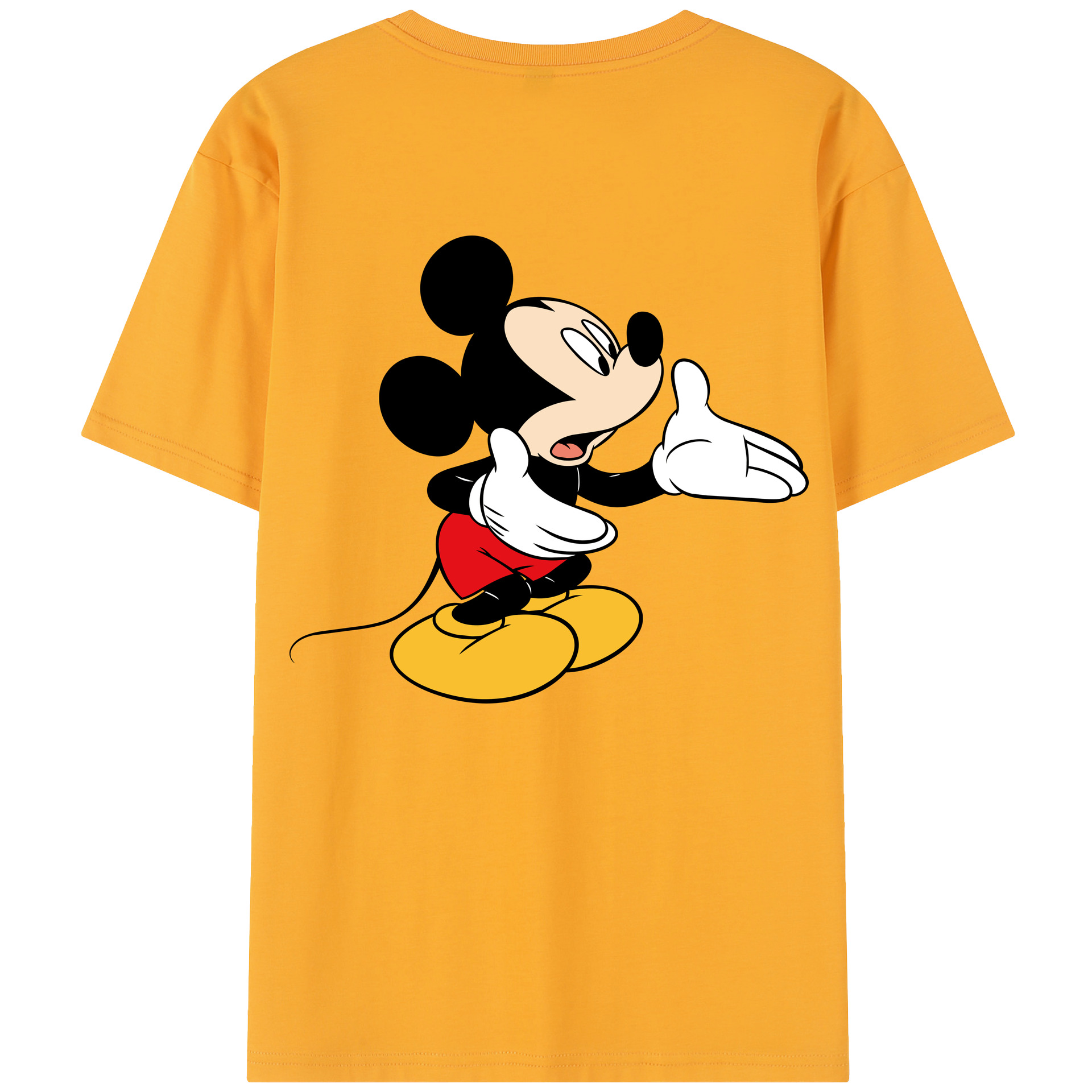 （画像用） ミッキーマウス Mickey Mouse レディース半袖Tシャツ(バックプリント)