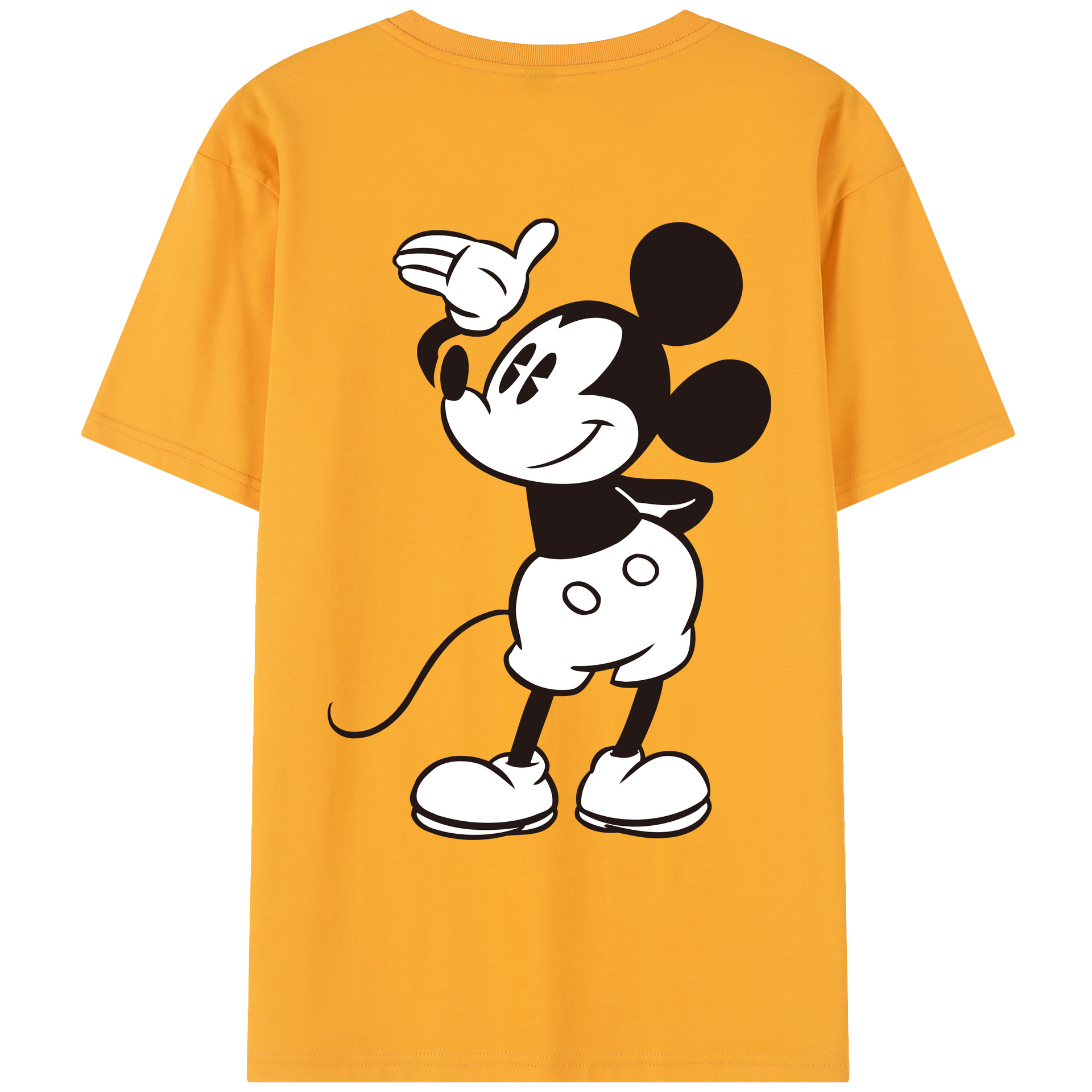 （画像用） ミッキーマウス Mickey Mouse レディース半袖Tシャツ(バックプリント)