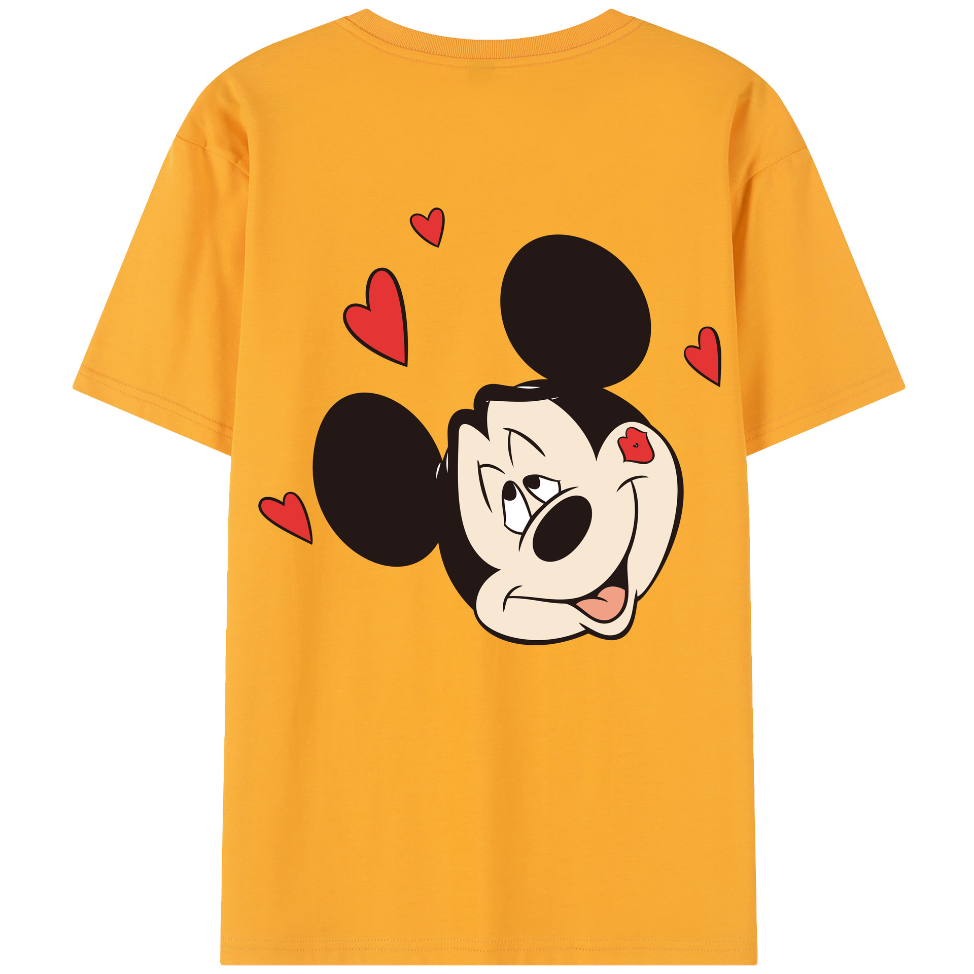 （画像用） ミッキーマウス Mickey Mouse レディース半袖Tシャツ(バックプリント)