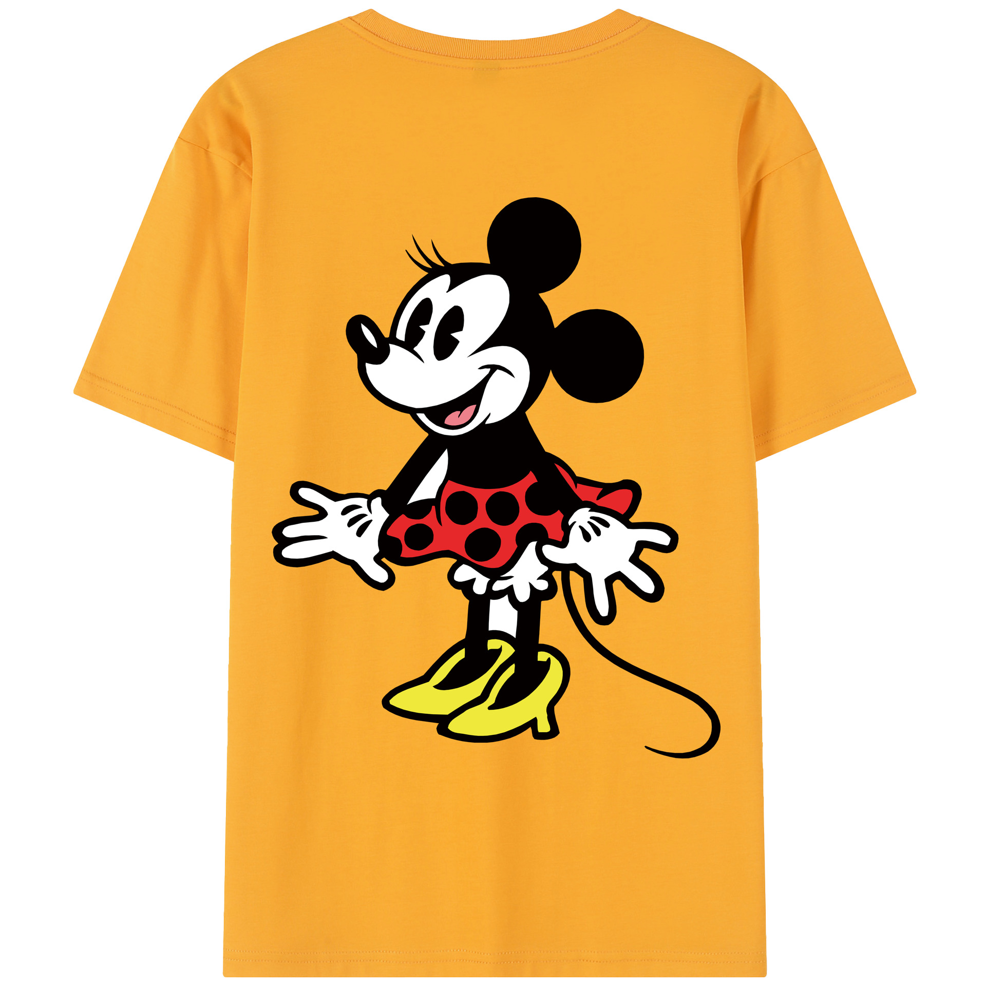 （画像用） ミッキーマウス Mickey Mouse レディース半袖Tシャツ(バックプリント)