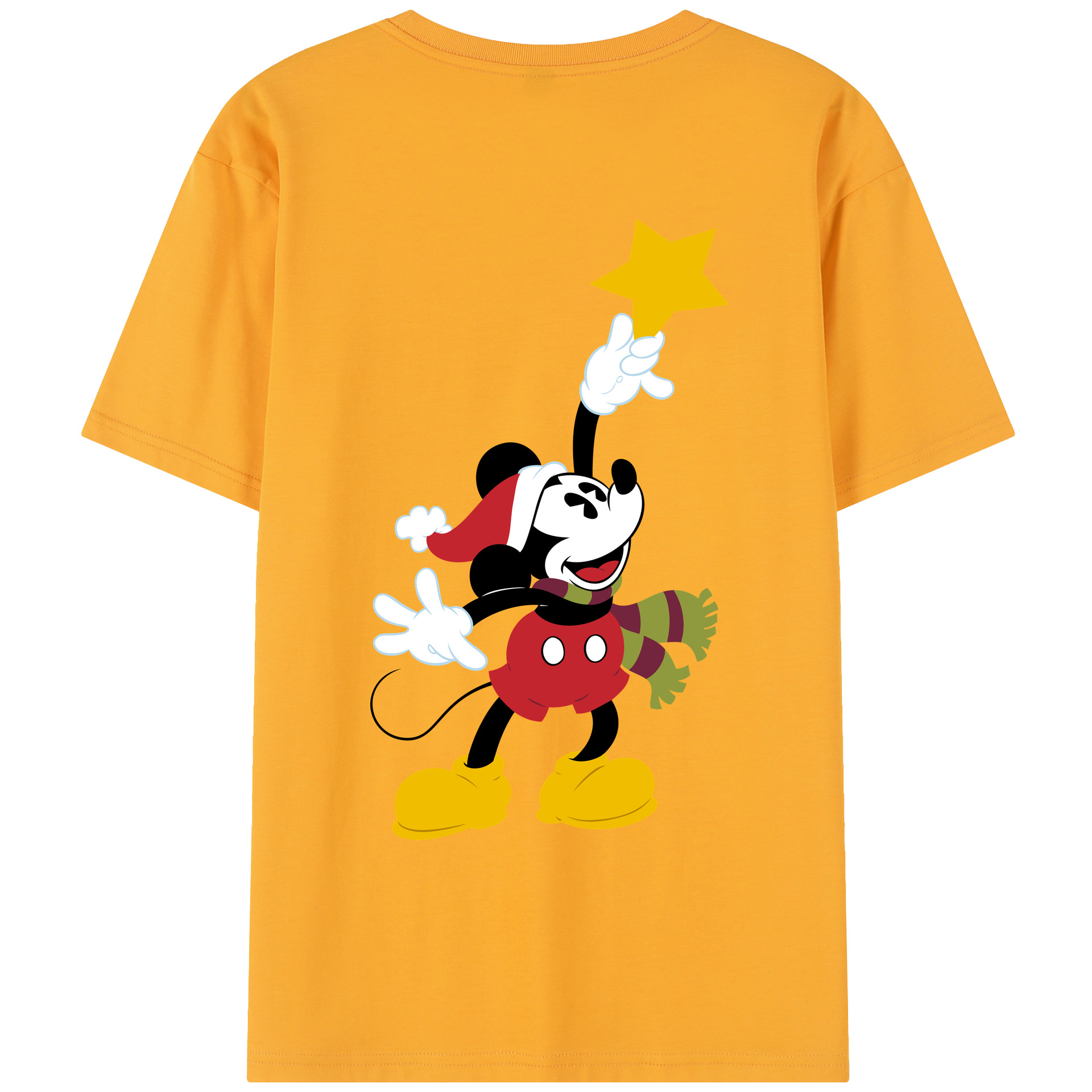 （画像用） ミッキーマウス Mickey Mouse レディース半袖Tシャツ(バックプリント)