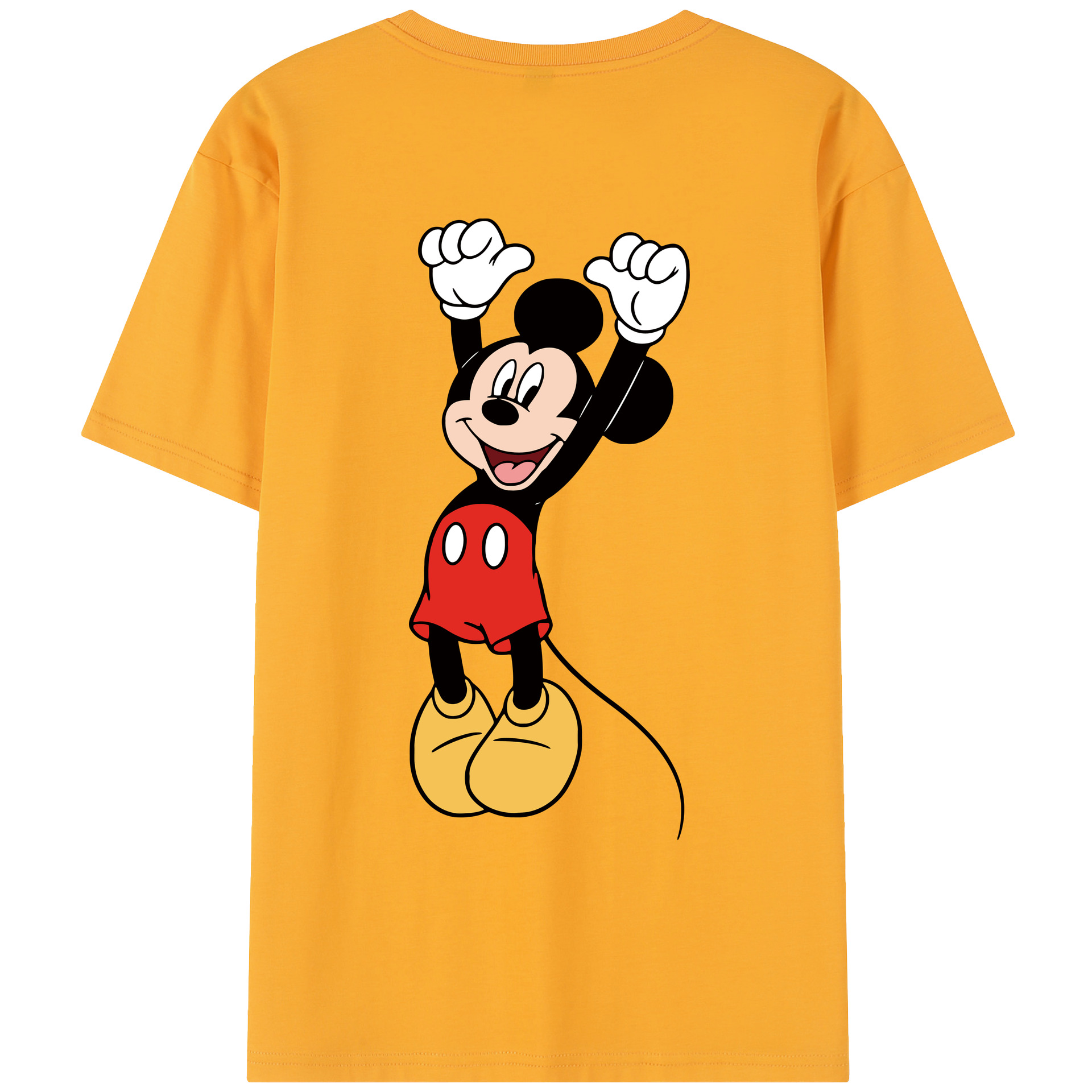 （画像用） ミッキーマウス Mickey Mouse レディース半袖Tシャツ(バックプリント)
