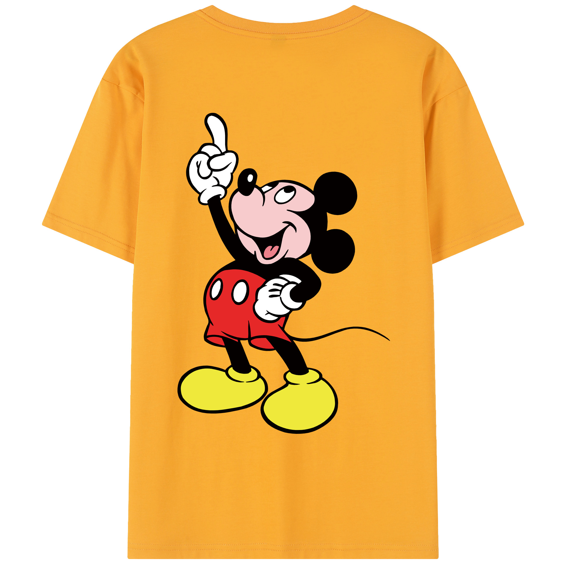（画像用） ミッキーマウス Mickey Mouse レディース半袖Tシャツ(バックプリント)