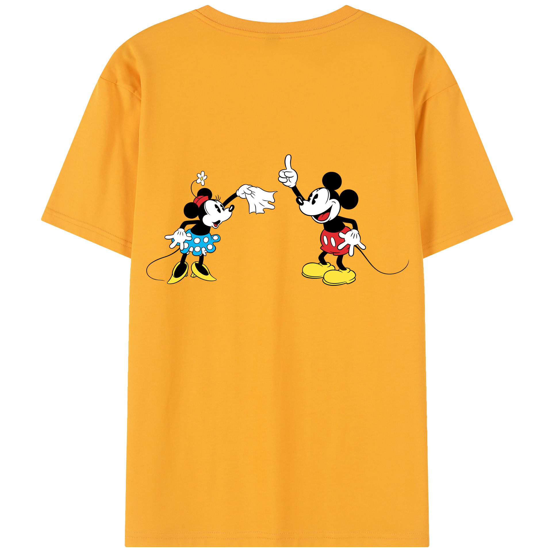 （画像用） ミッキーマウス Mickey Mouse レディース半袖Tシャツ(バックプリント)