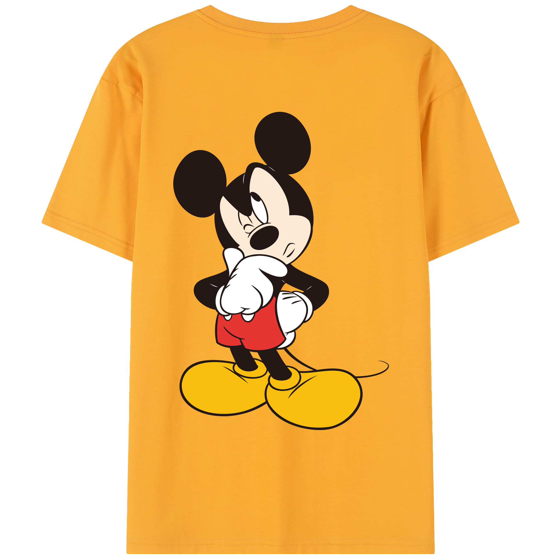 （画像用） ミッキーマウス Mickey Mouse レディース半袖Tシャツ(バックプリント)