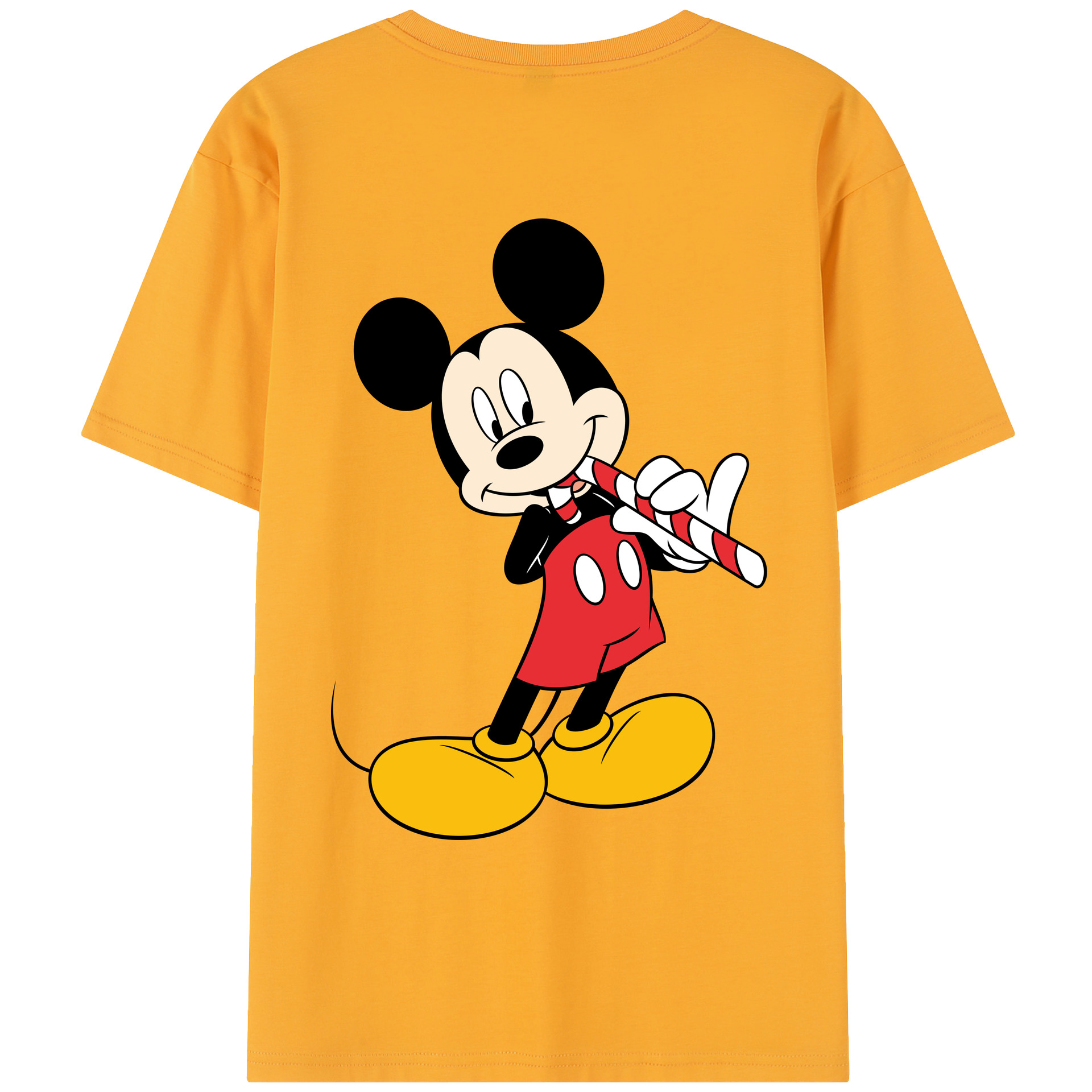 （画像用） ミッキーマウス Mickey Mouse レディース半袖Tシャツ(バックプリント)