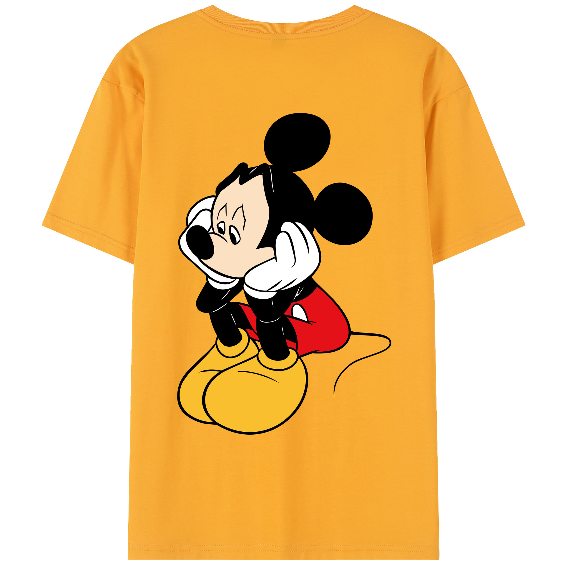 （画像用） ミッキーマウス Mickey Mouse レディース半袖Tシャツ(バックプリント)