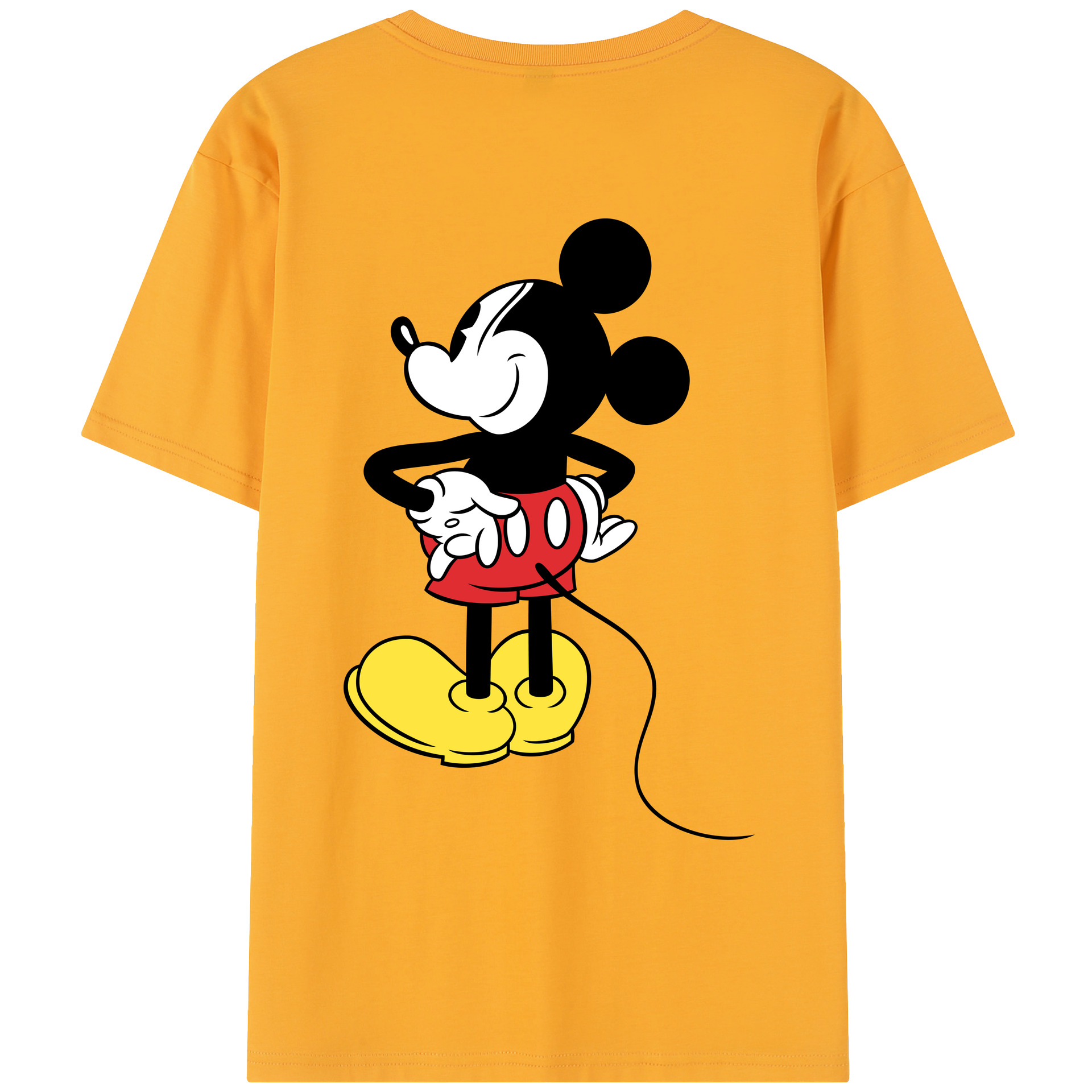 （画像用） ミッキーマウス Mickey Mouse レディース半袖Tシャツ(バックプリント)